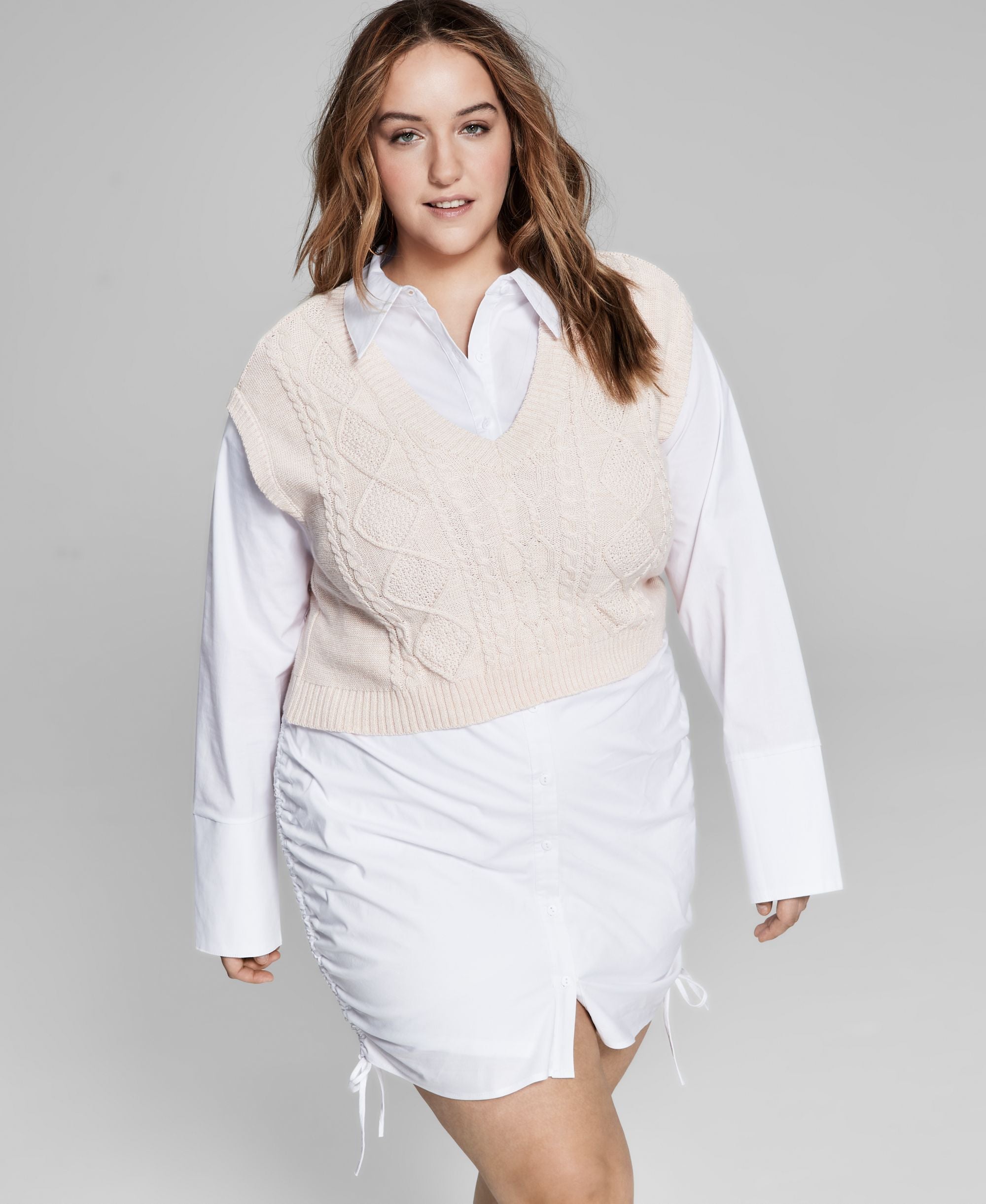 Now This Modern Plus Size Sweater Vest