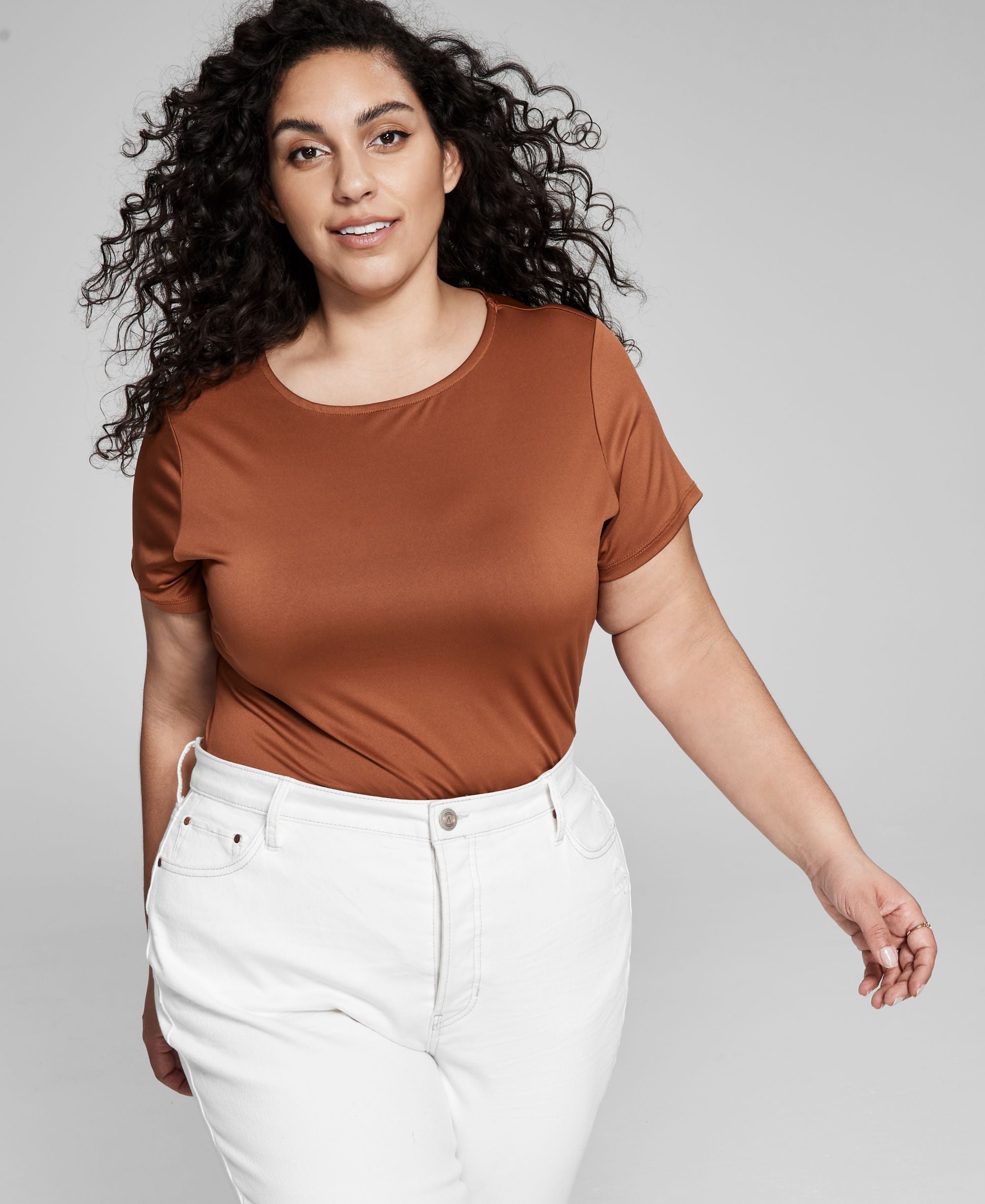 Now This Plus Size Crewneck Bodysuit