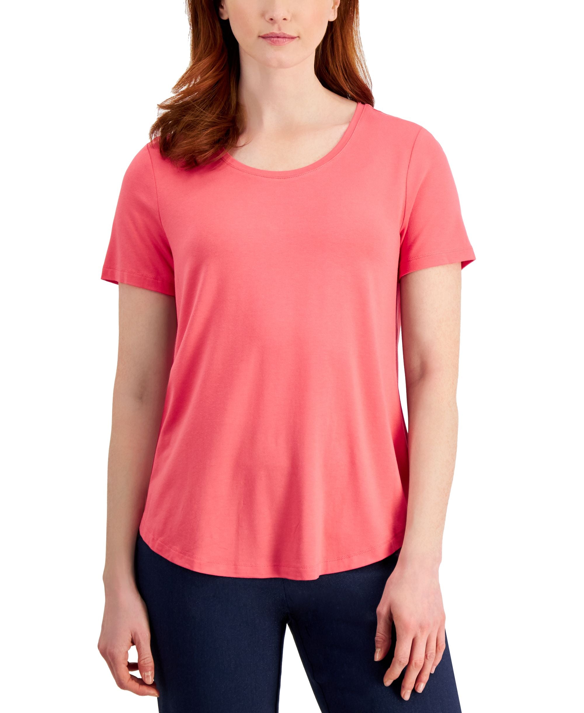 Women's Short-Sleeve Scoop-Neck T-Modern Shirt