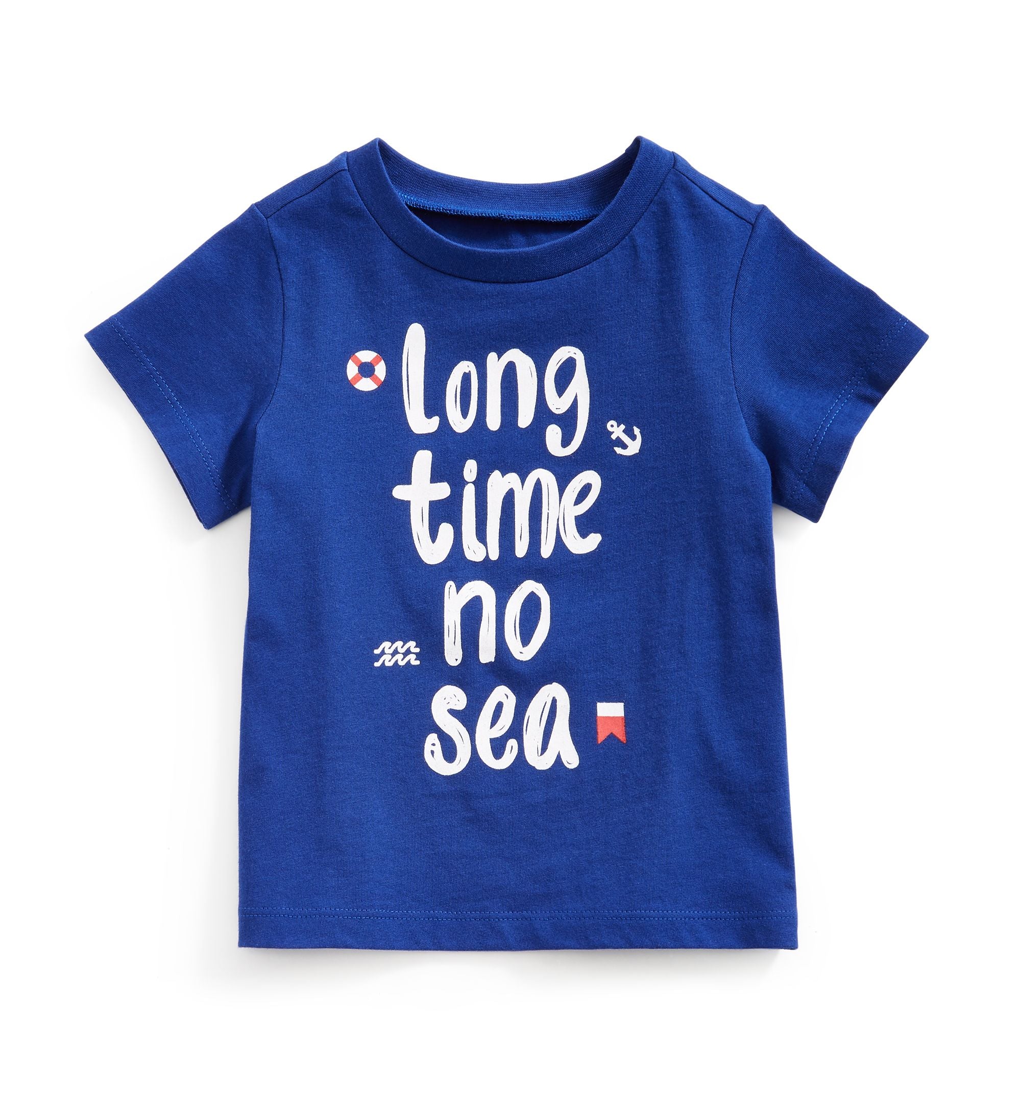 First Impressions Baby Boys Long Time No Sea Cotton T-Modern Shirt