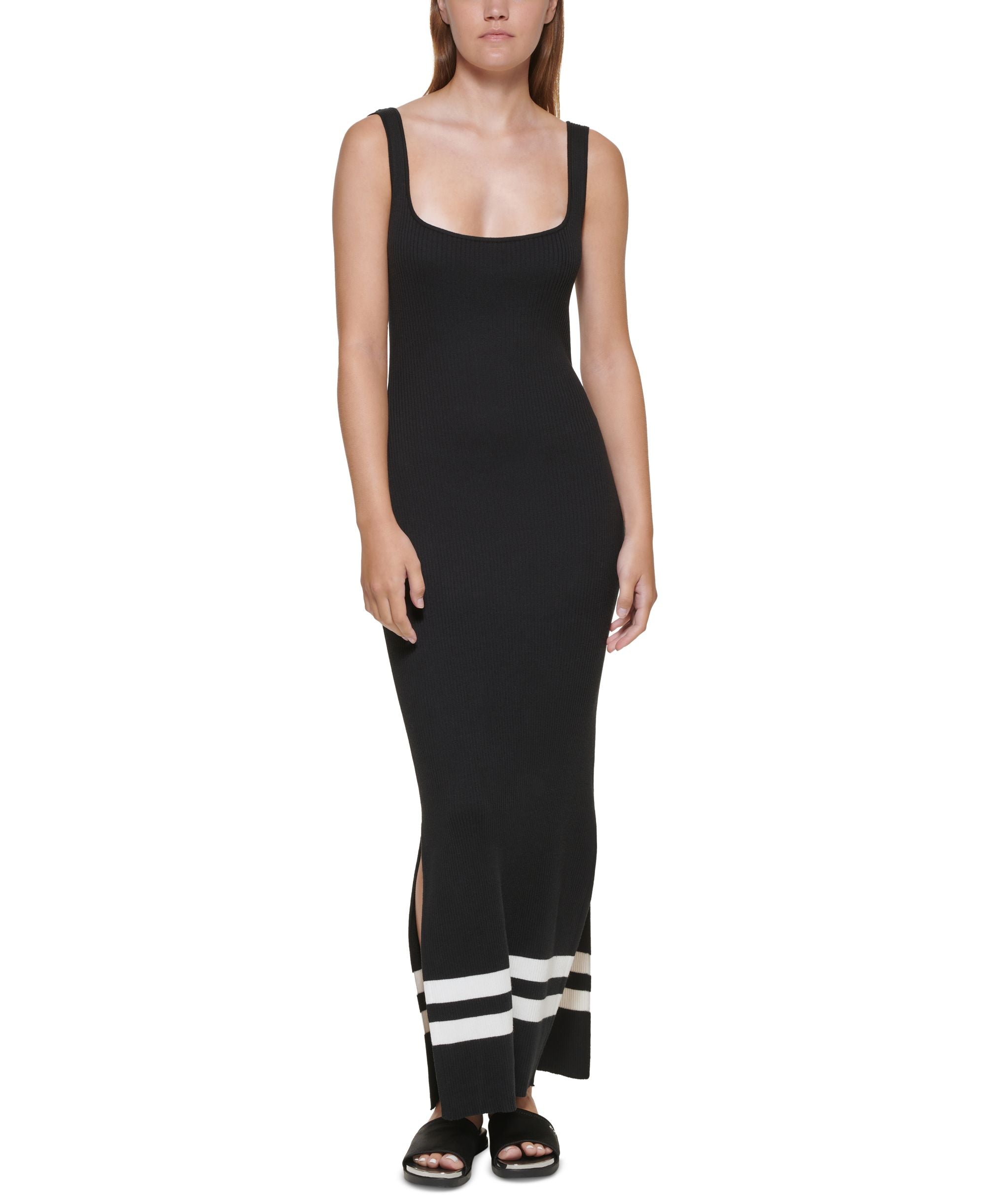 DKNY Premium Jeans Ribbed Tank Sweater Dress