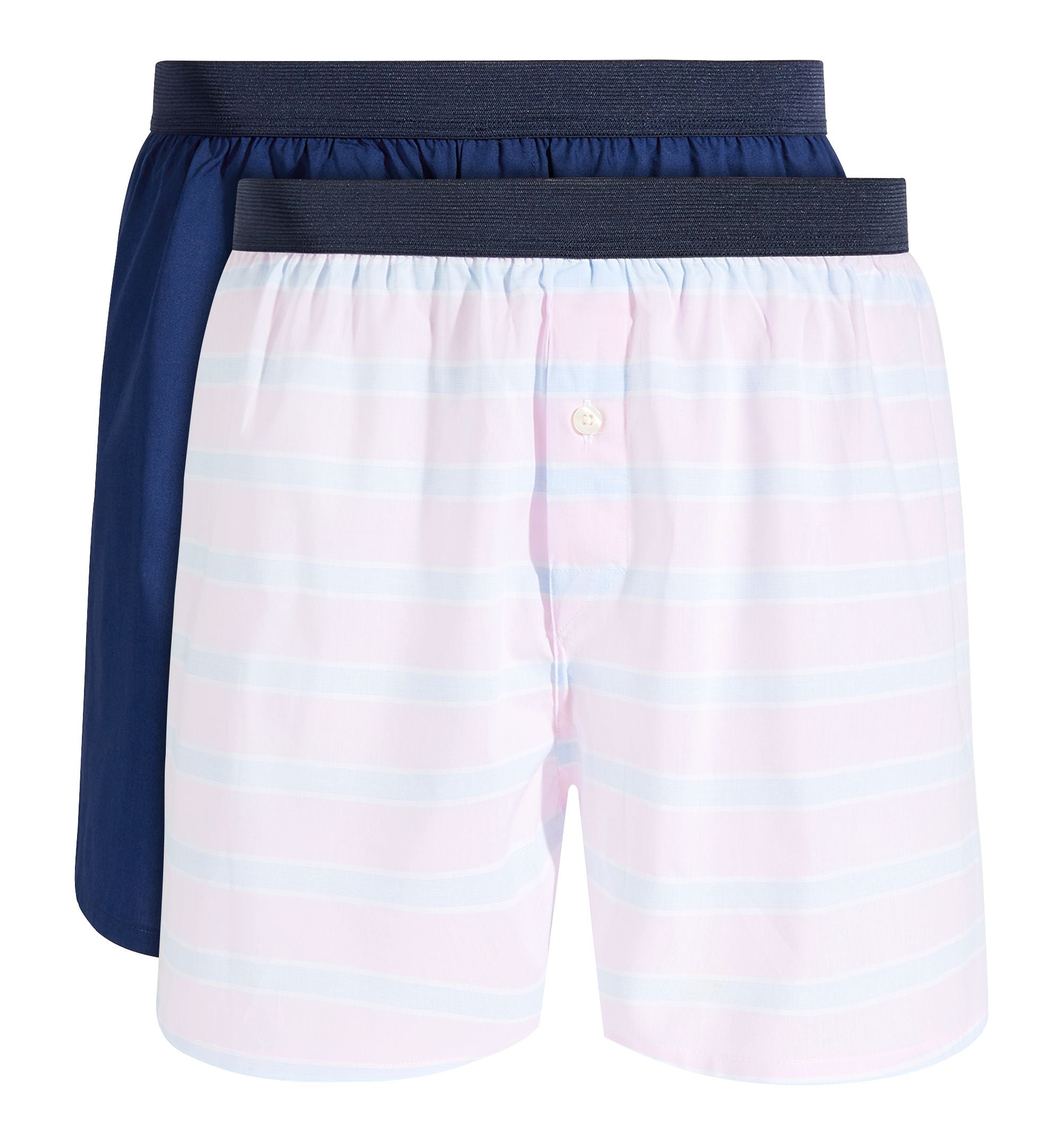 Club Room Men's 2-Pk. Stripe & Solid Boxer Premium Shorts