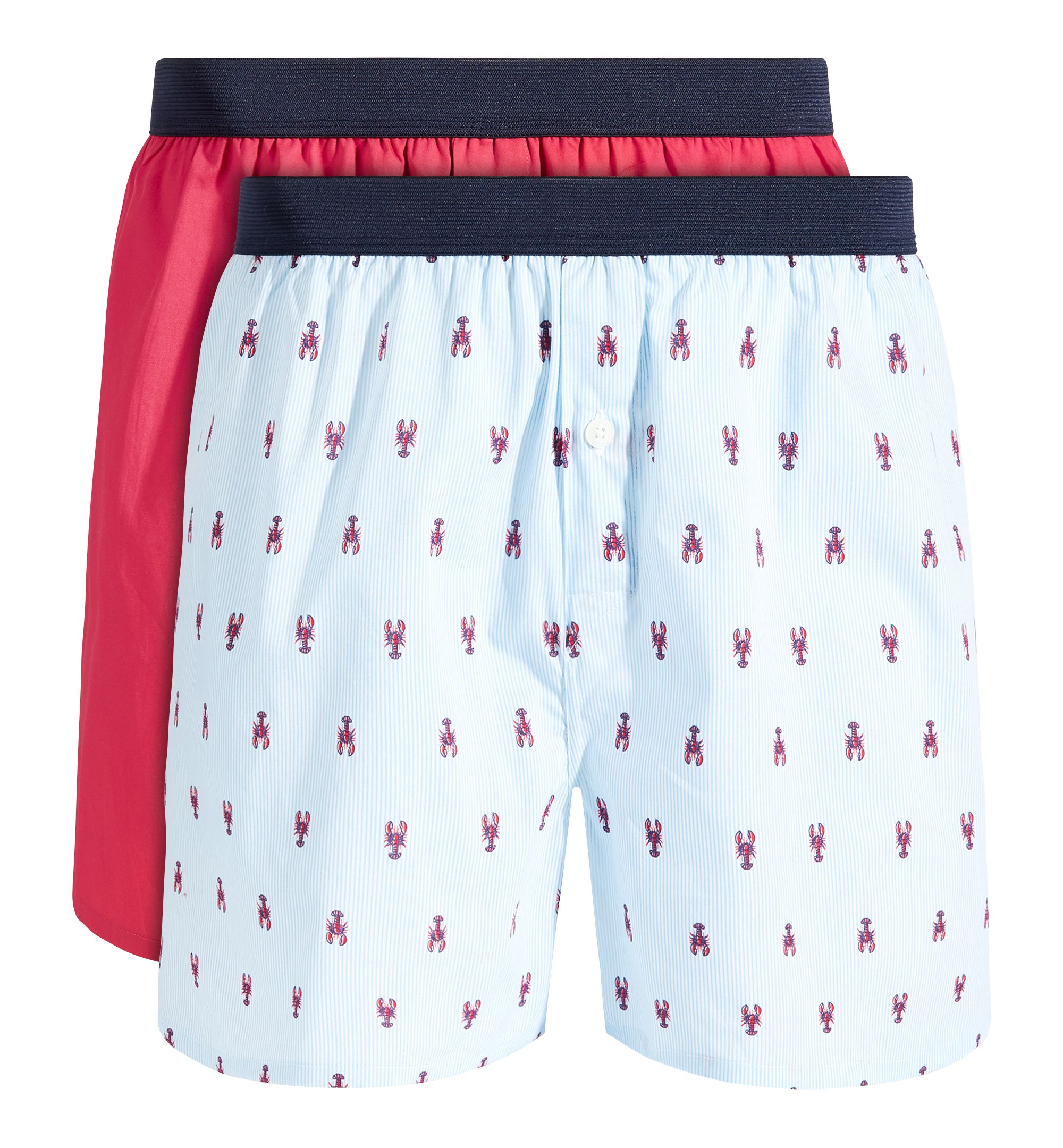 Club Room Men's 2-Pk. Lobster & Solid Boxer Premium Shorts