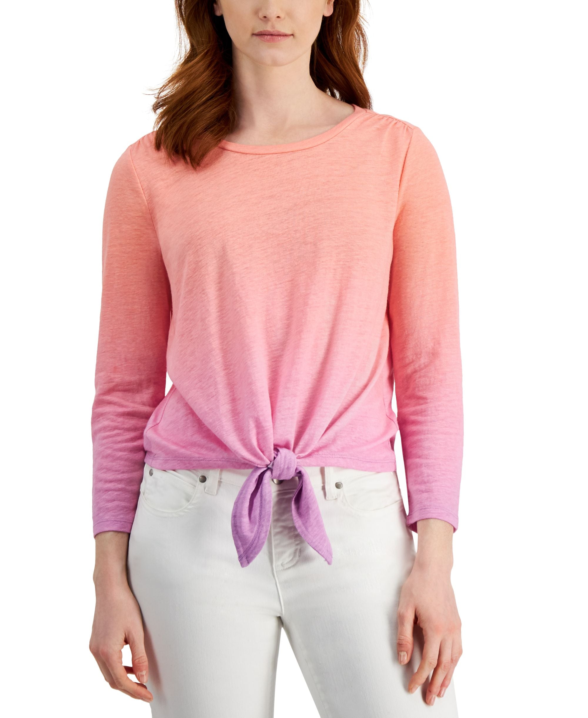 Charter Club Cotton Ombre Tie Modern Shirt