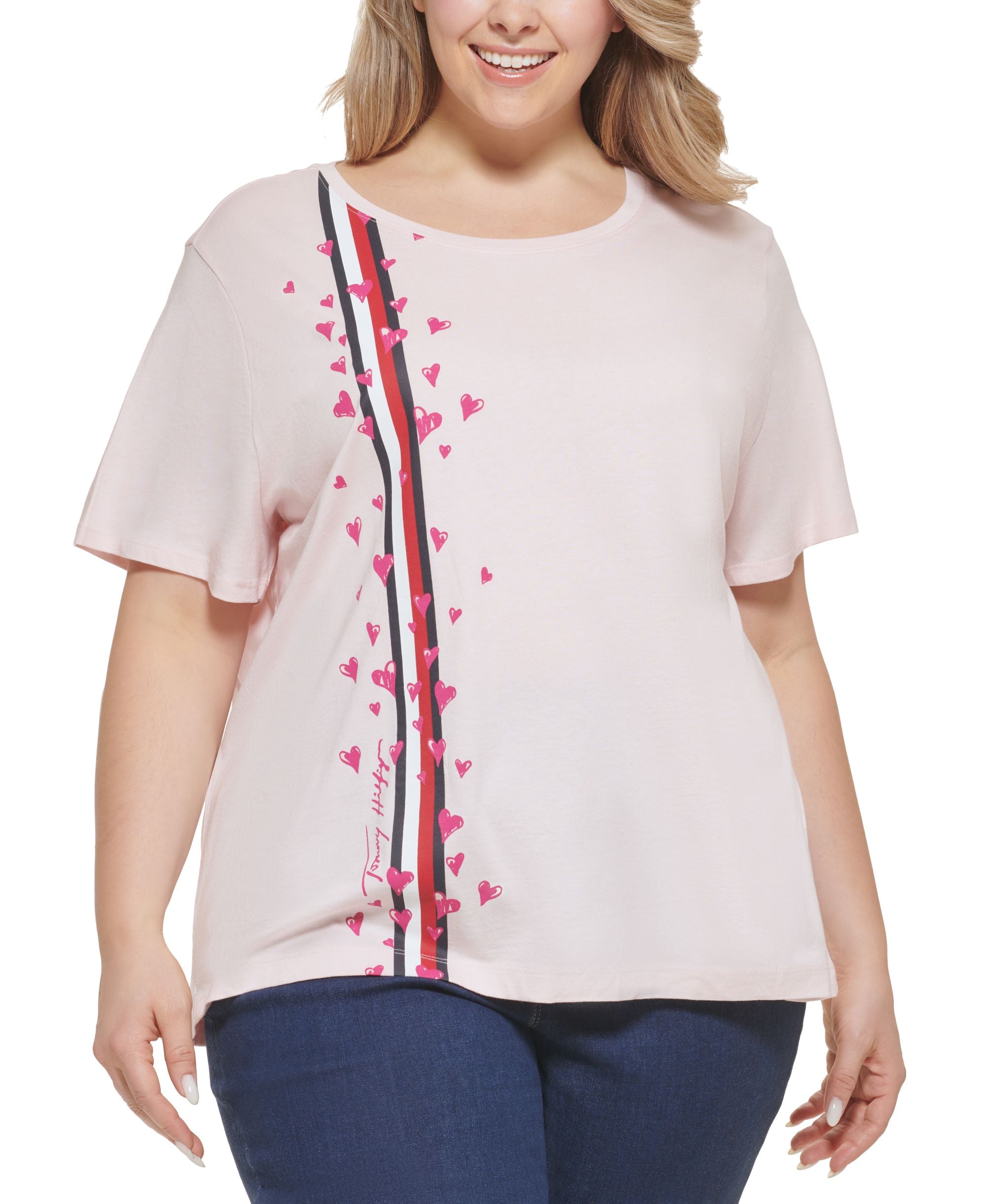 Tommy Hilfiger Plus Size Heart Print T-Modern Shirt
