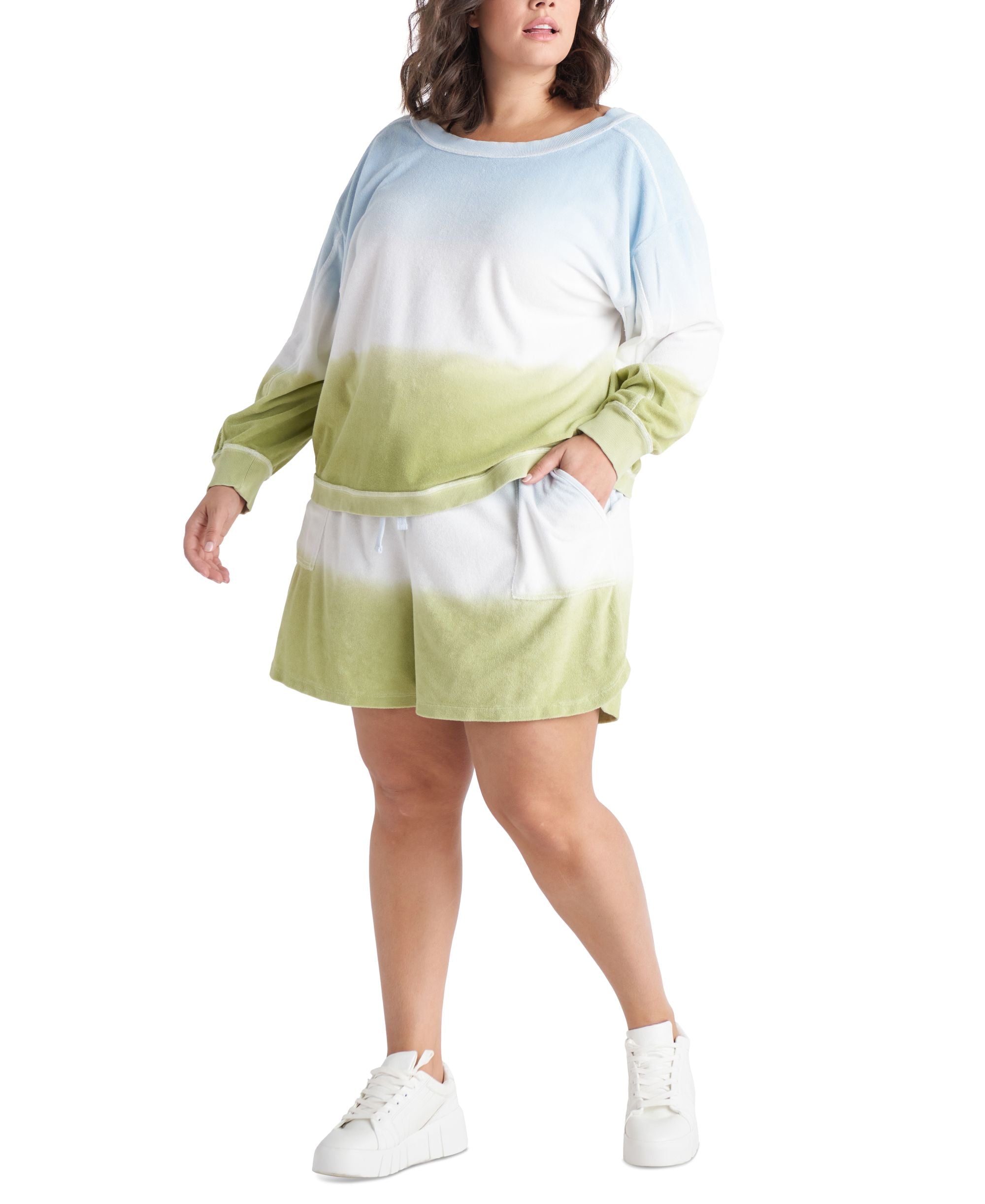 Black Tape Modern Plus Size Dip-Dyed Sweatshirt