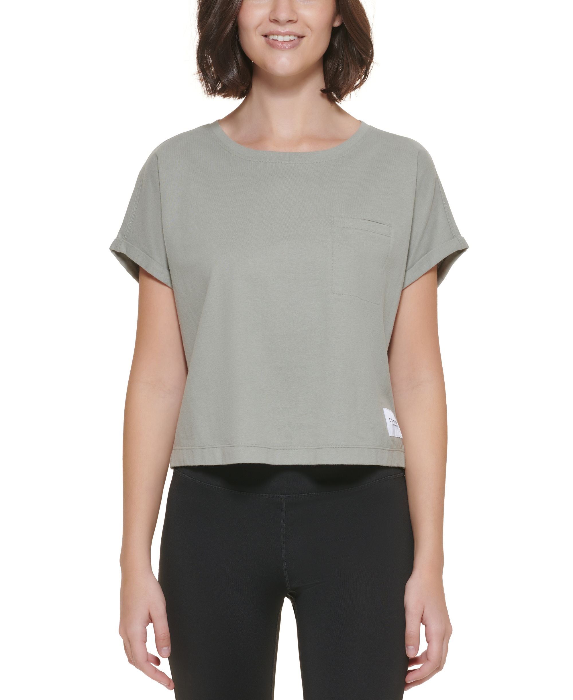 Calvin Klein Performance Bungee Hem Pocket Cotton T-Modern Shirt