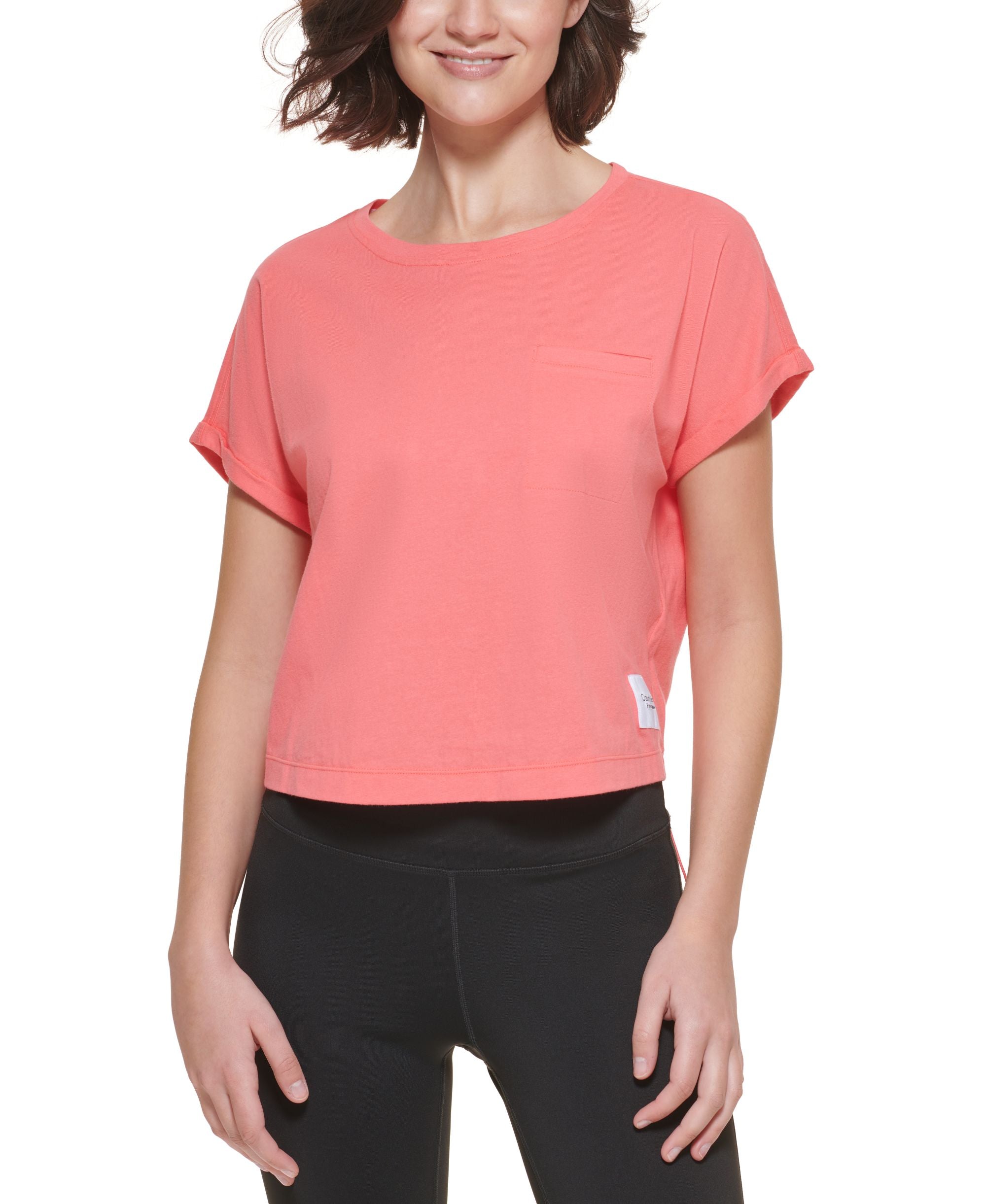 Calvin Klein Performance Bungee Hem Pocket Cotton T-Modern Shirt