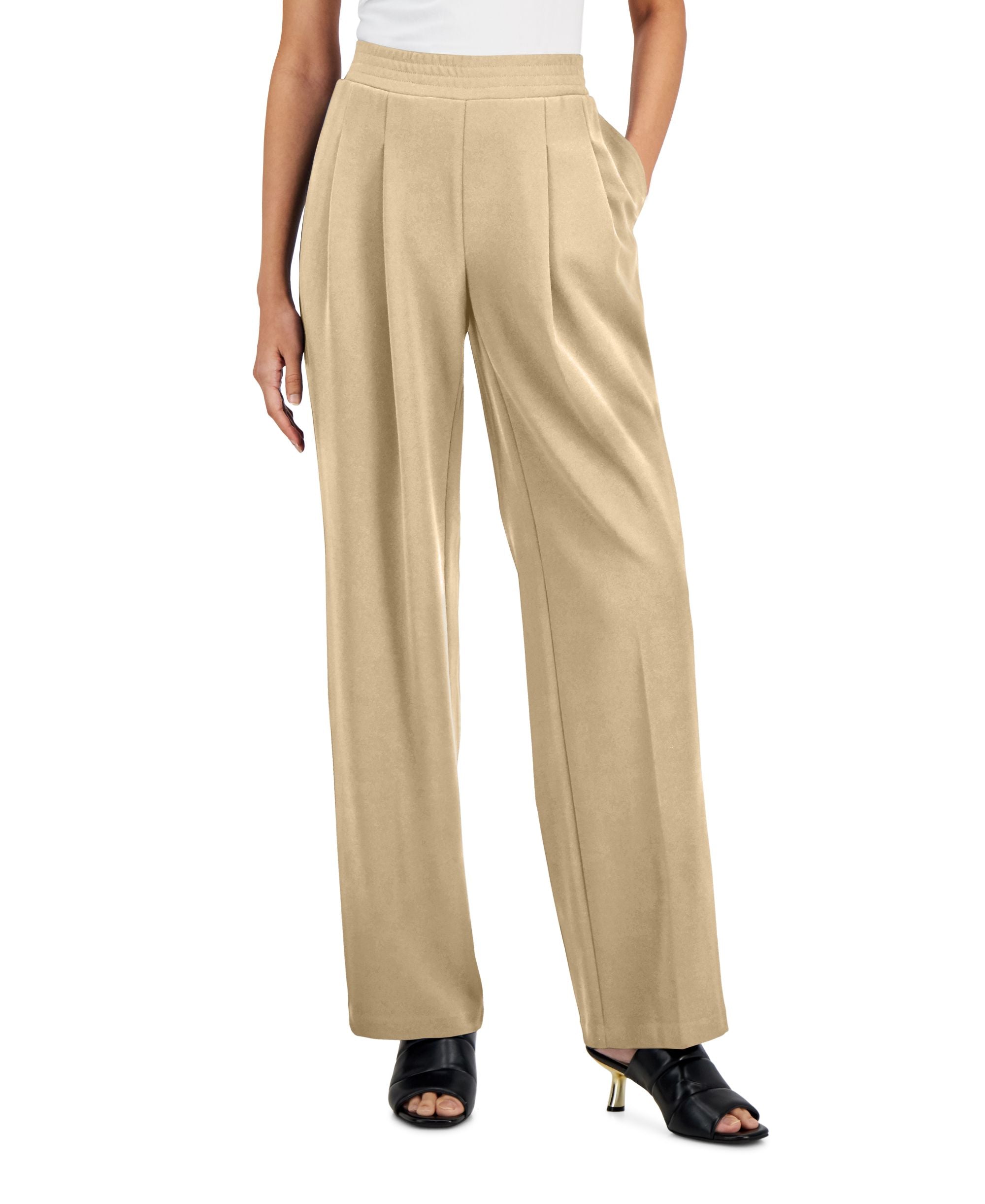 Alfani Petite Pleated Comfort-Waist Signature Pants