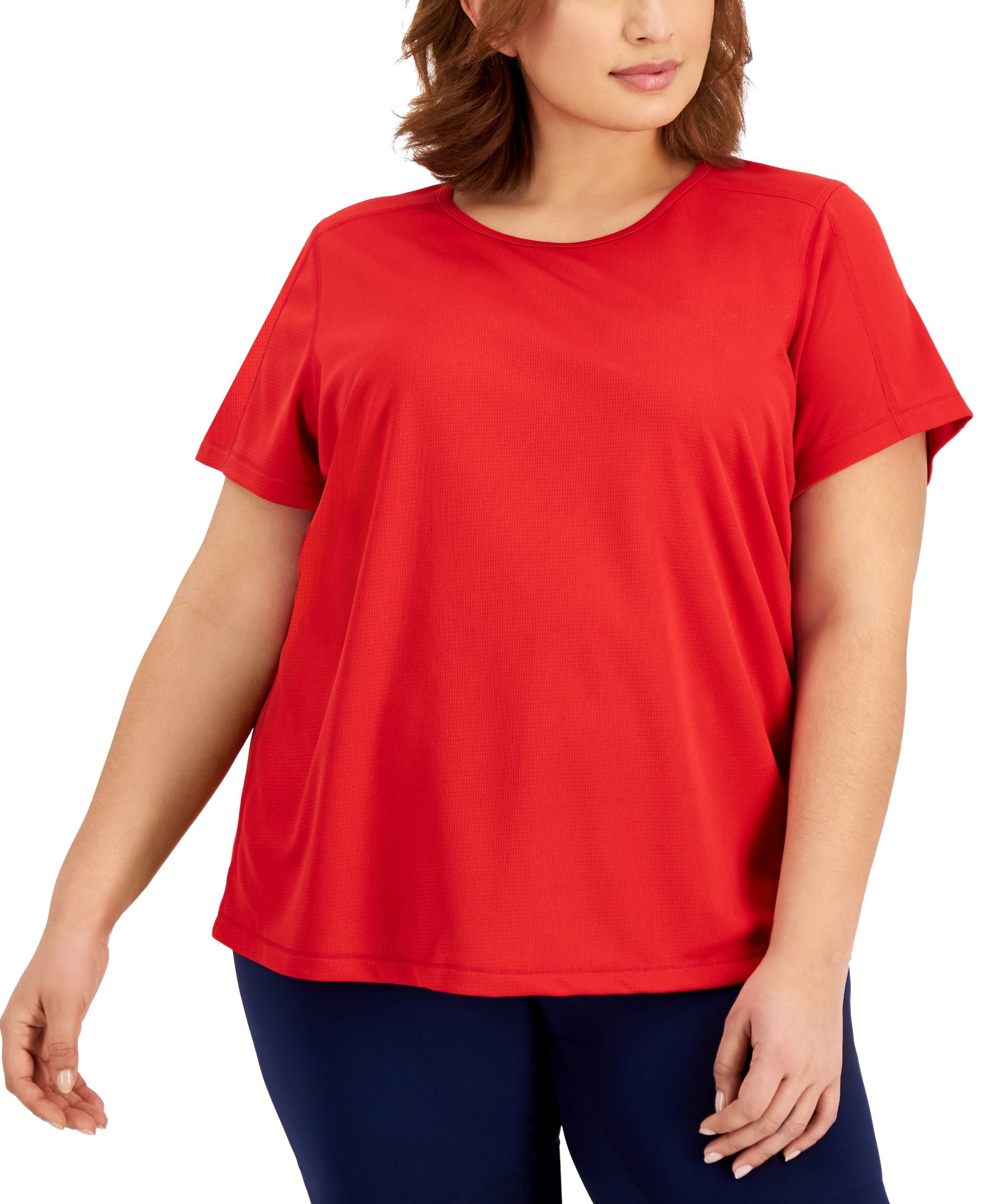 ID Ideology Plus Size Birdseye Mesh T-Modern Shirt