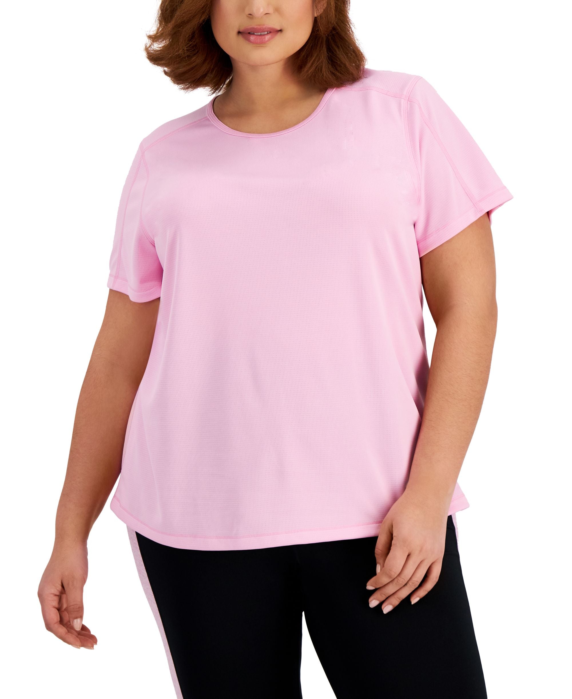 ID Ideology Plus Size Birdseye Mesh T-Modern Shirt