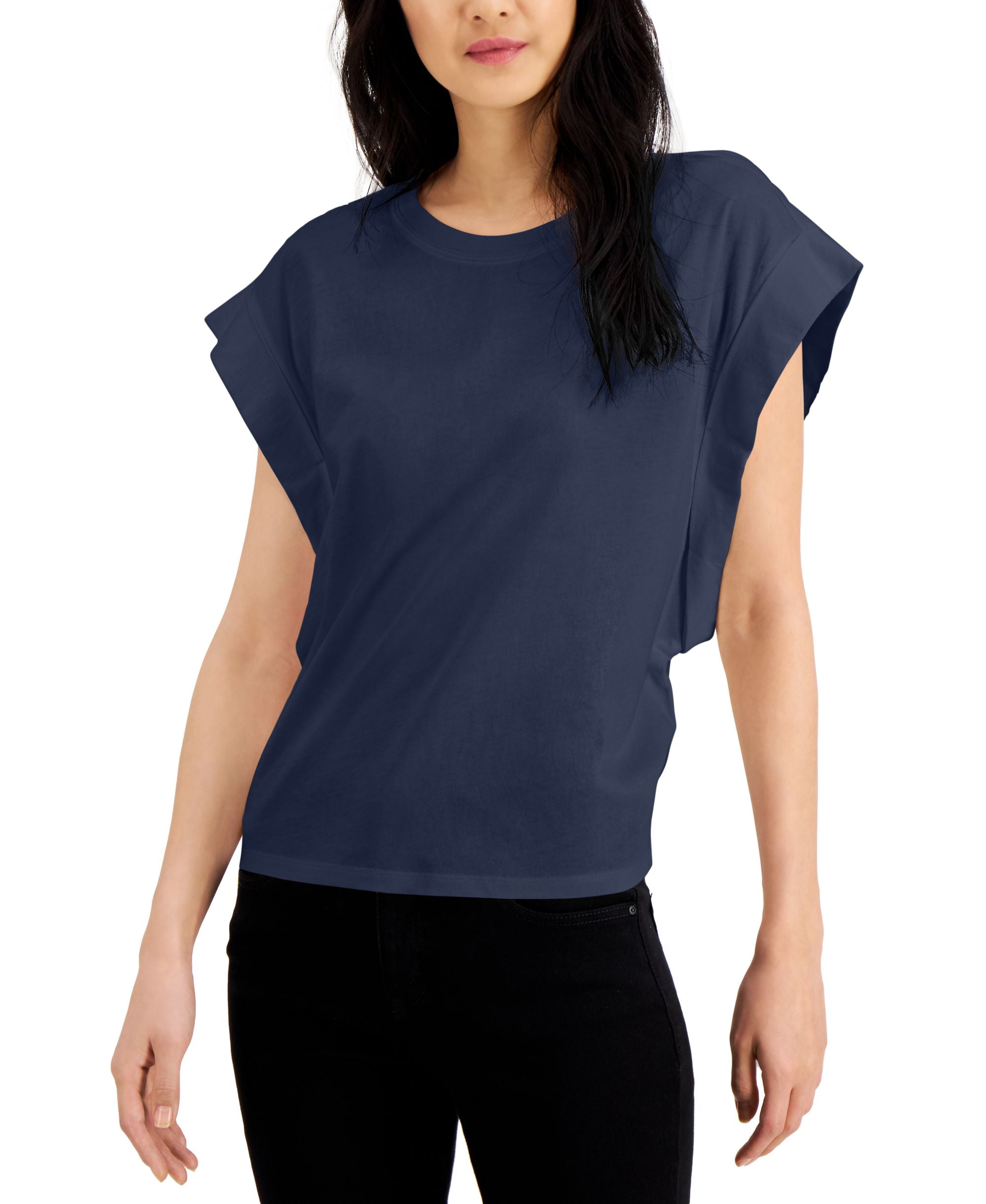 INC International Concepts Womens Rolled Sleeve T-Modern Shirt