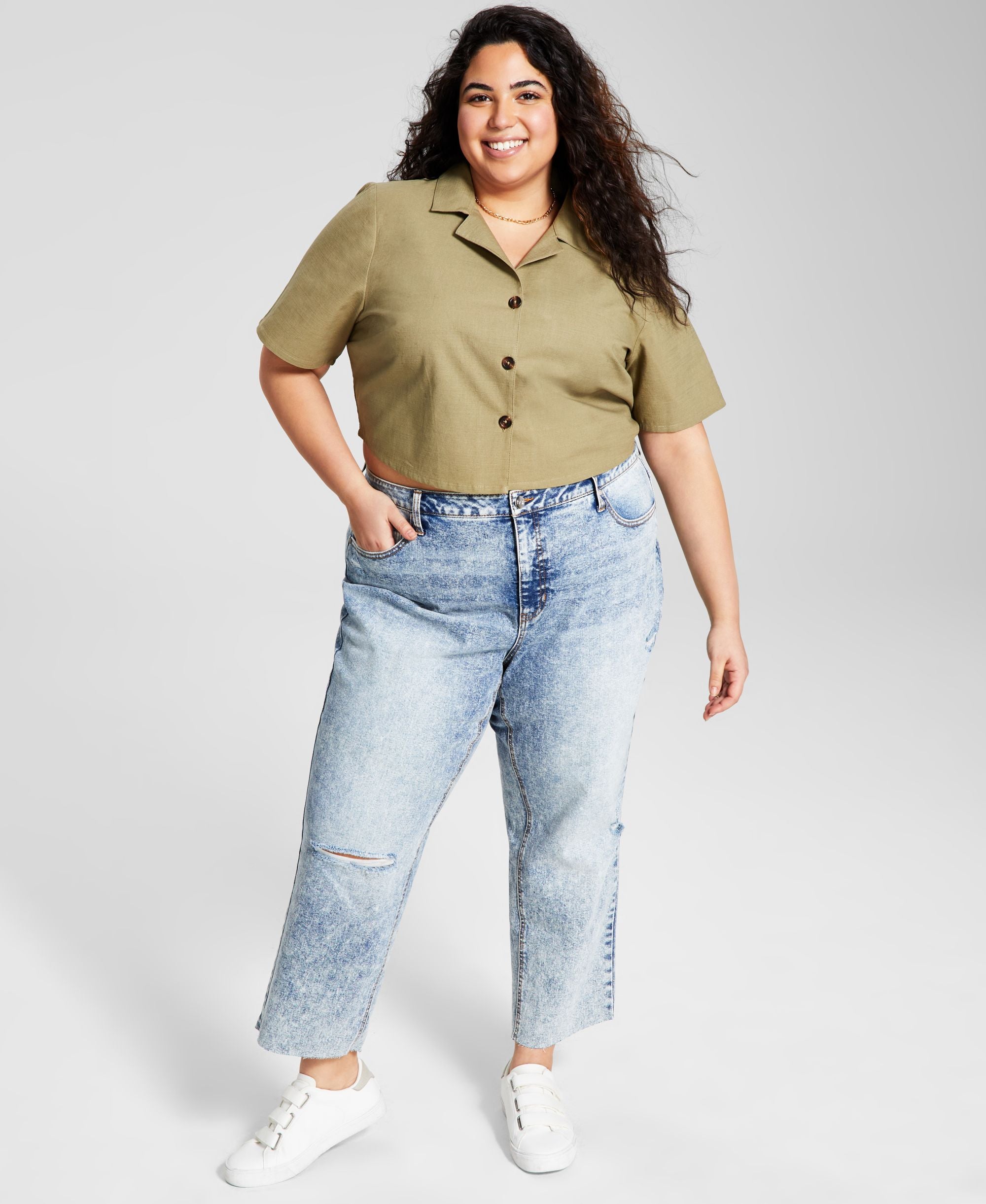Now This Modern Plus Size Camp Modern Shirt