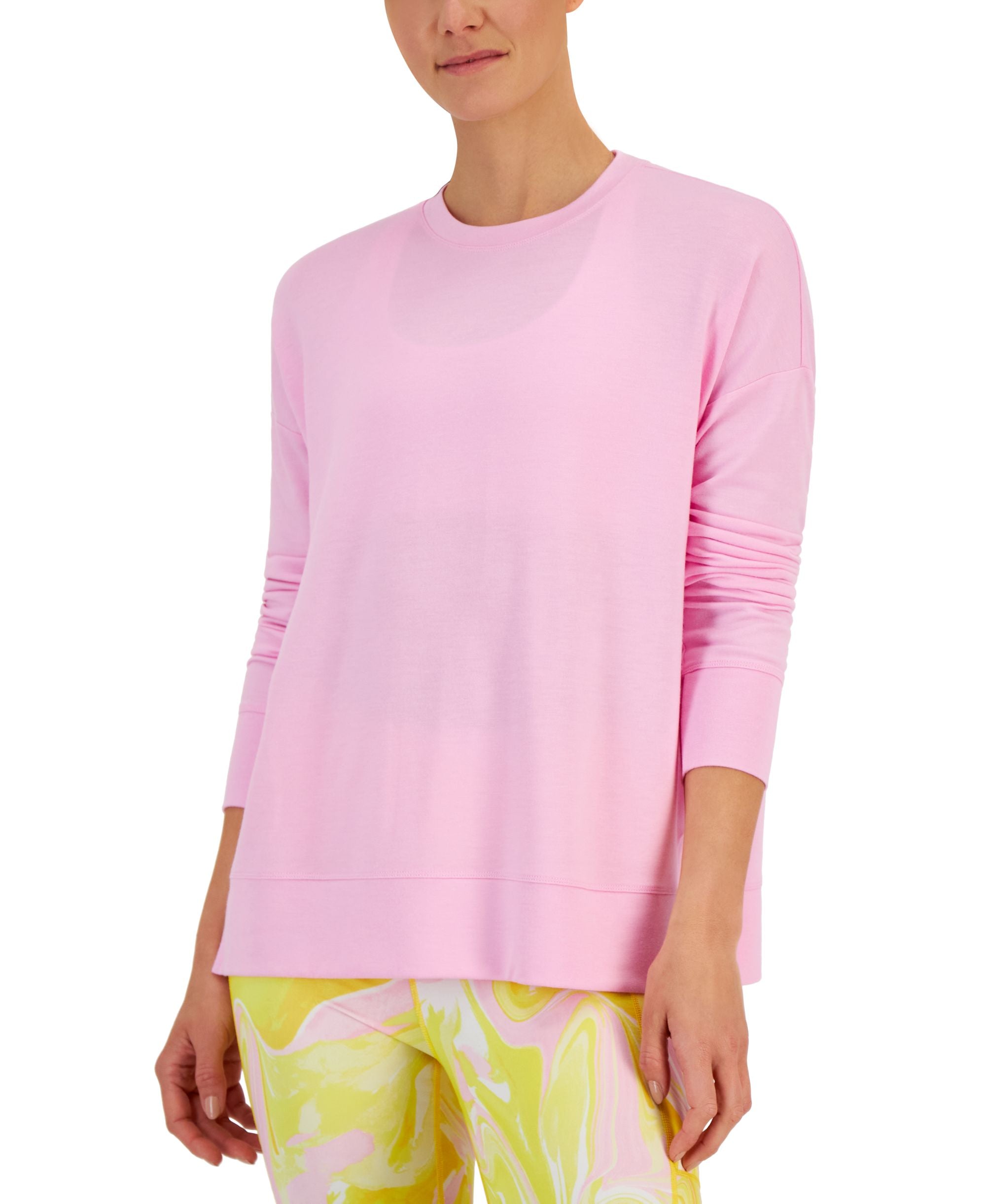 ID Ideology Womens Performance Solid Crewneck Premium Top