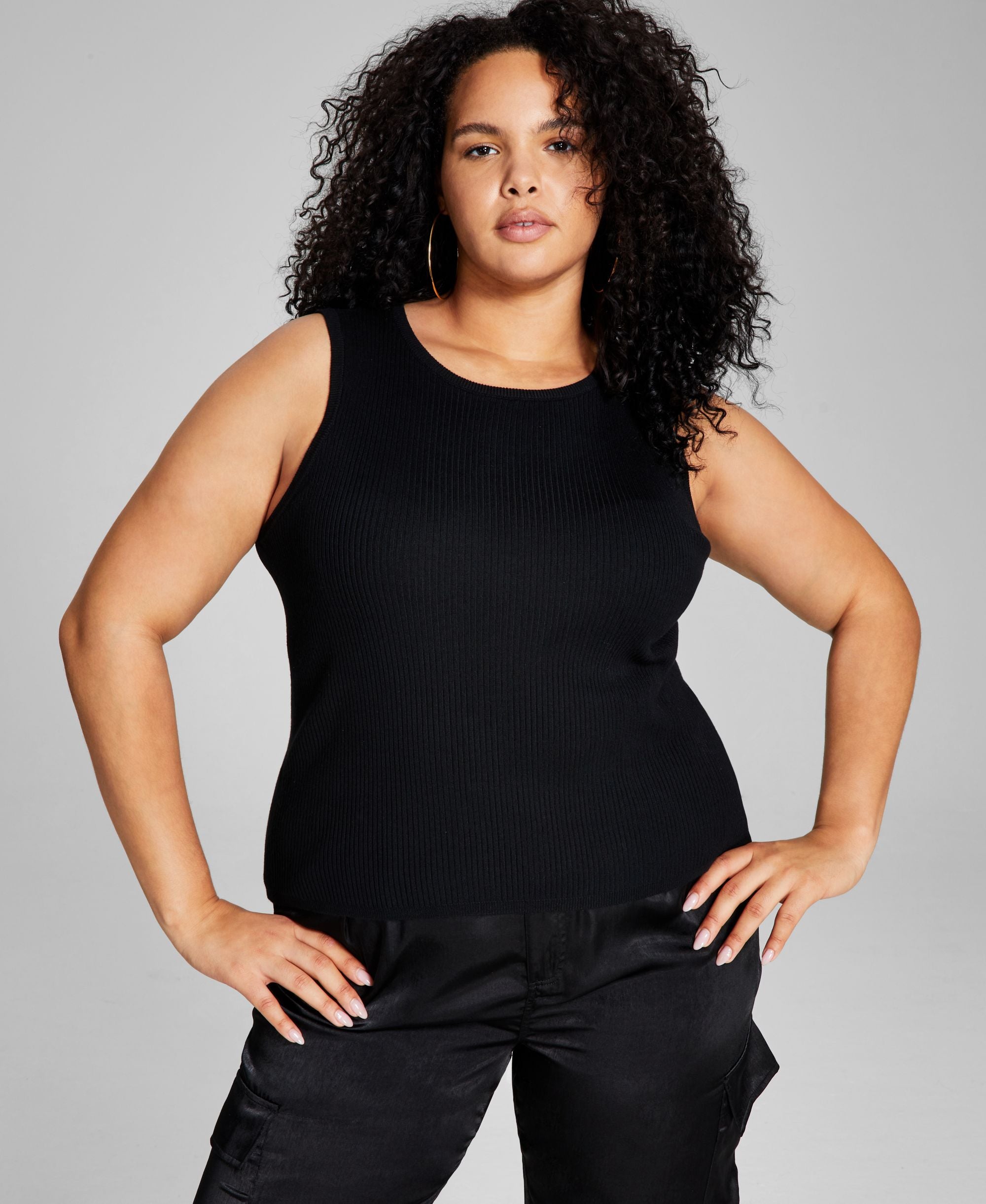 Now This Modern Plus Size Sweater Tank Premium Top