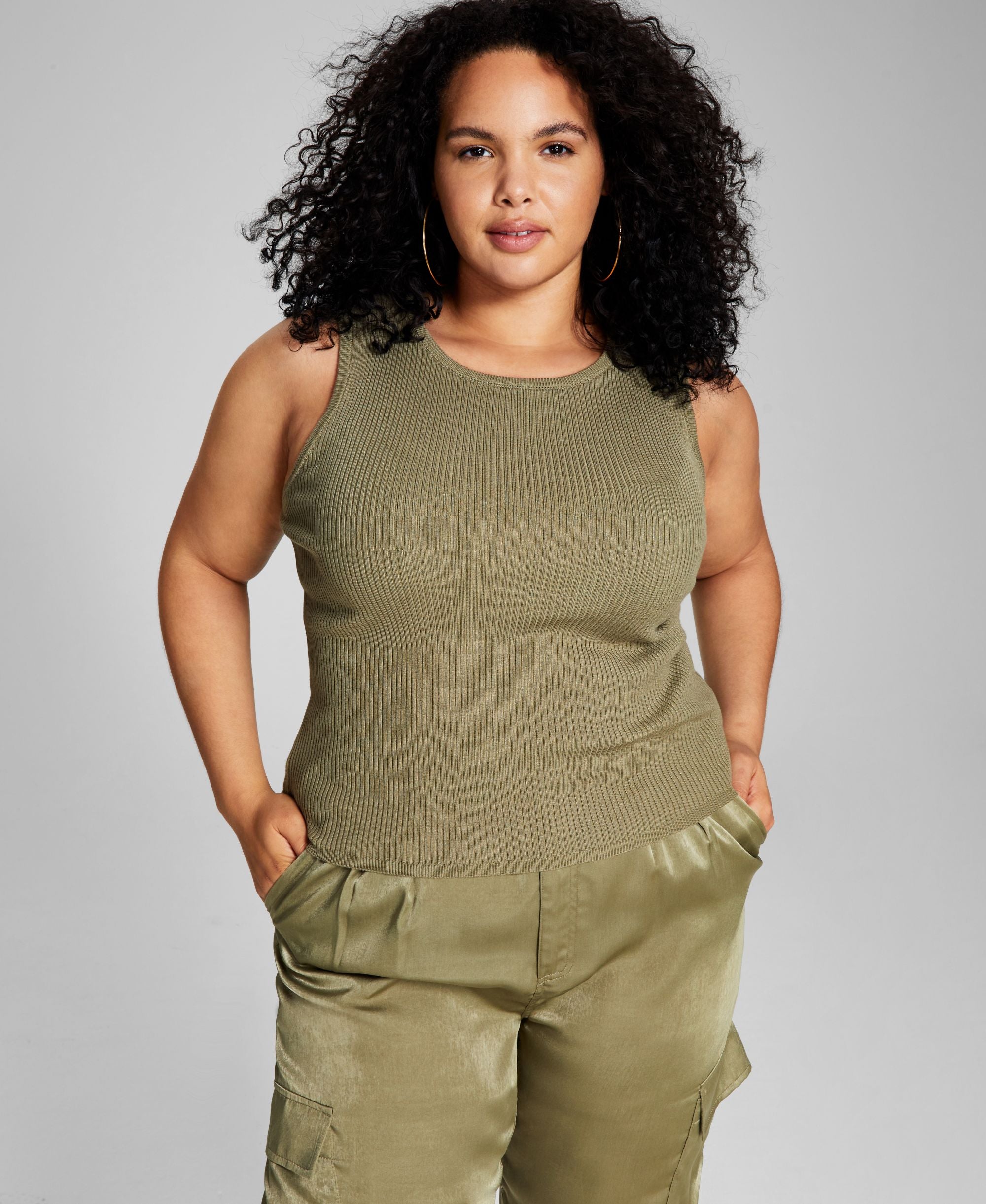Now This Modern Plus Size Sweater Tank Premium Top