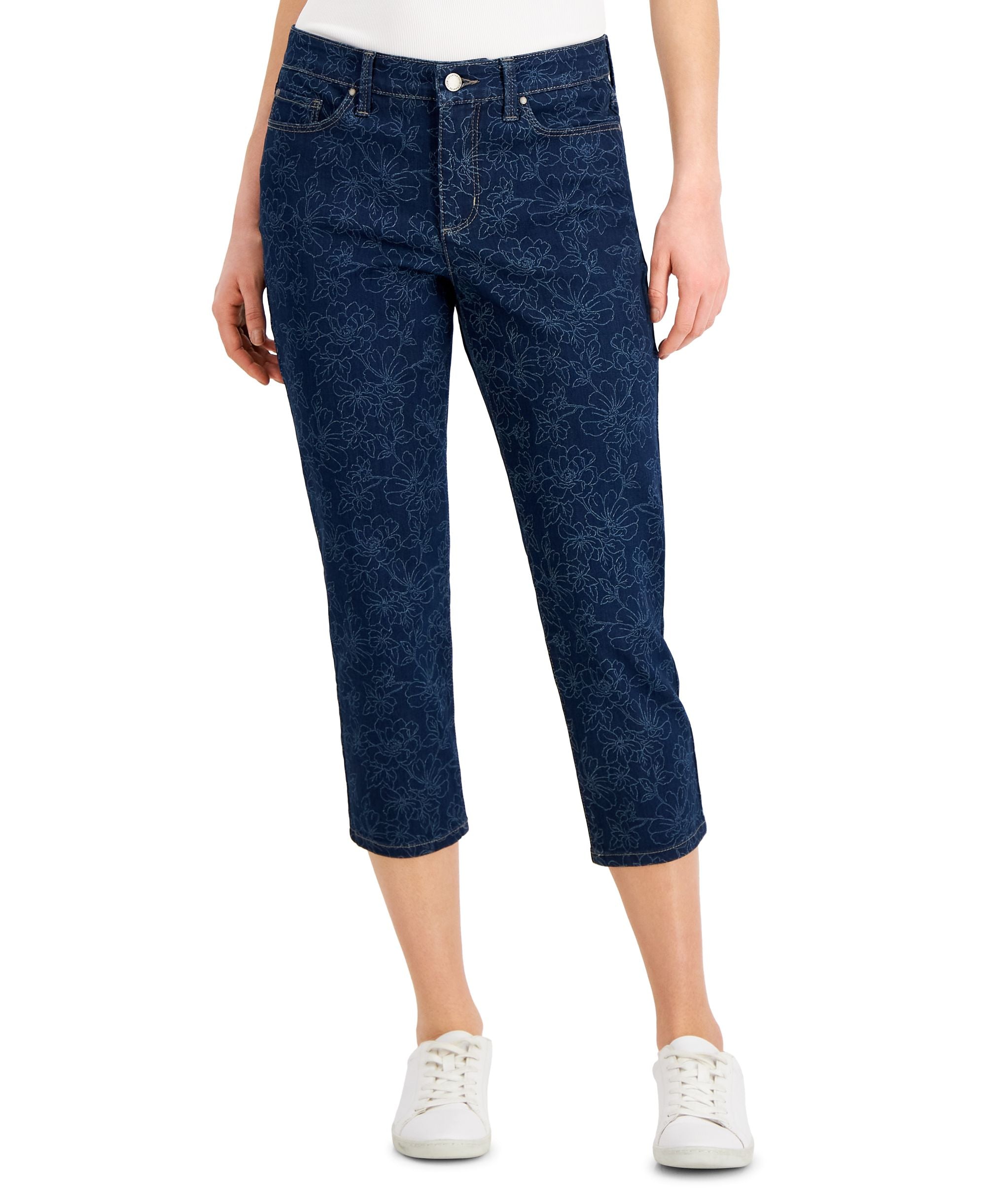 Charter Club Flower Line Capri-Length Signature Pants
