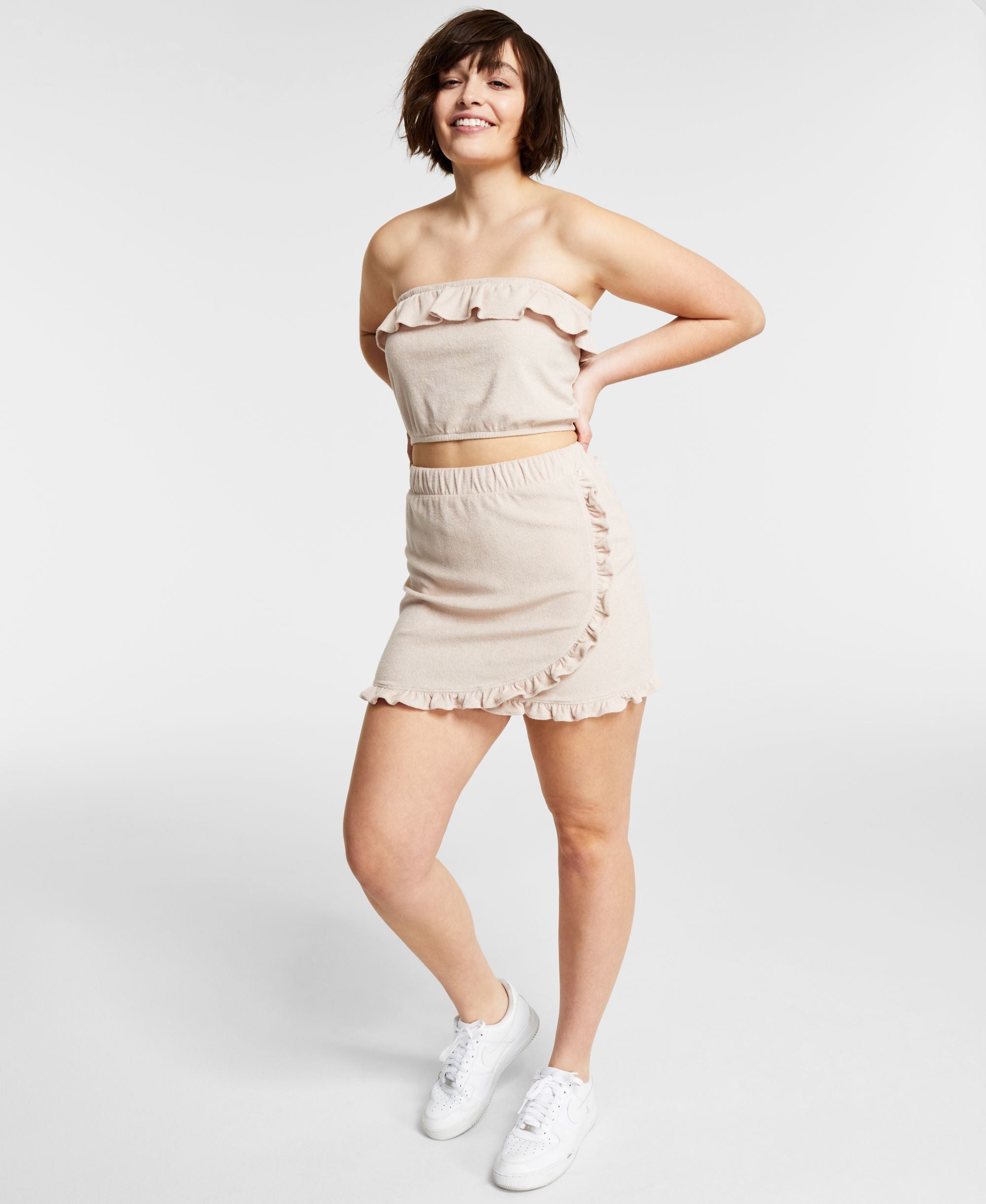 Bar III Womens Terry Cloth Modern Skirt