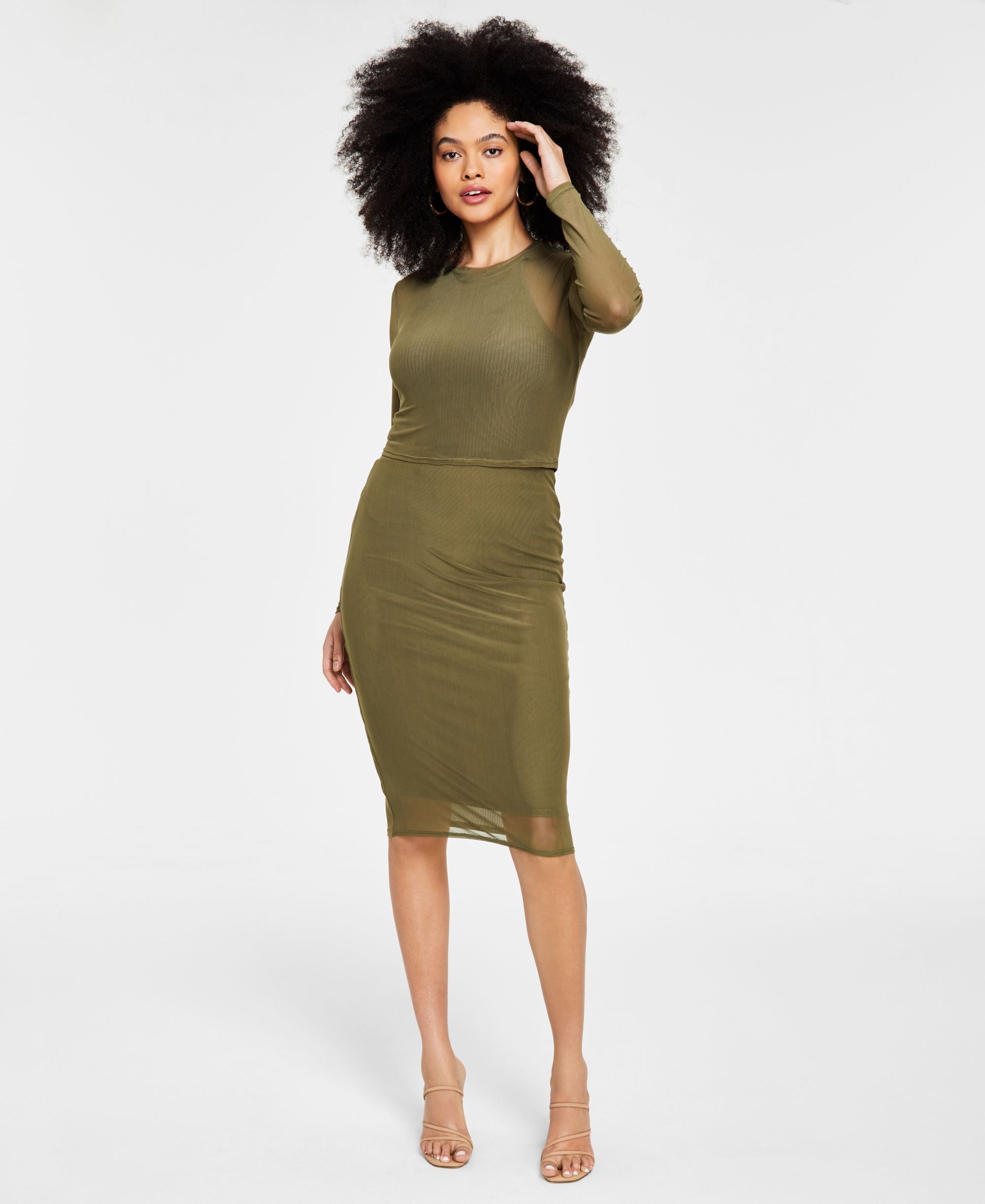 Bar III Womens Mesh Premium Top