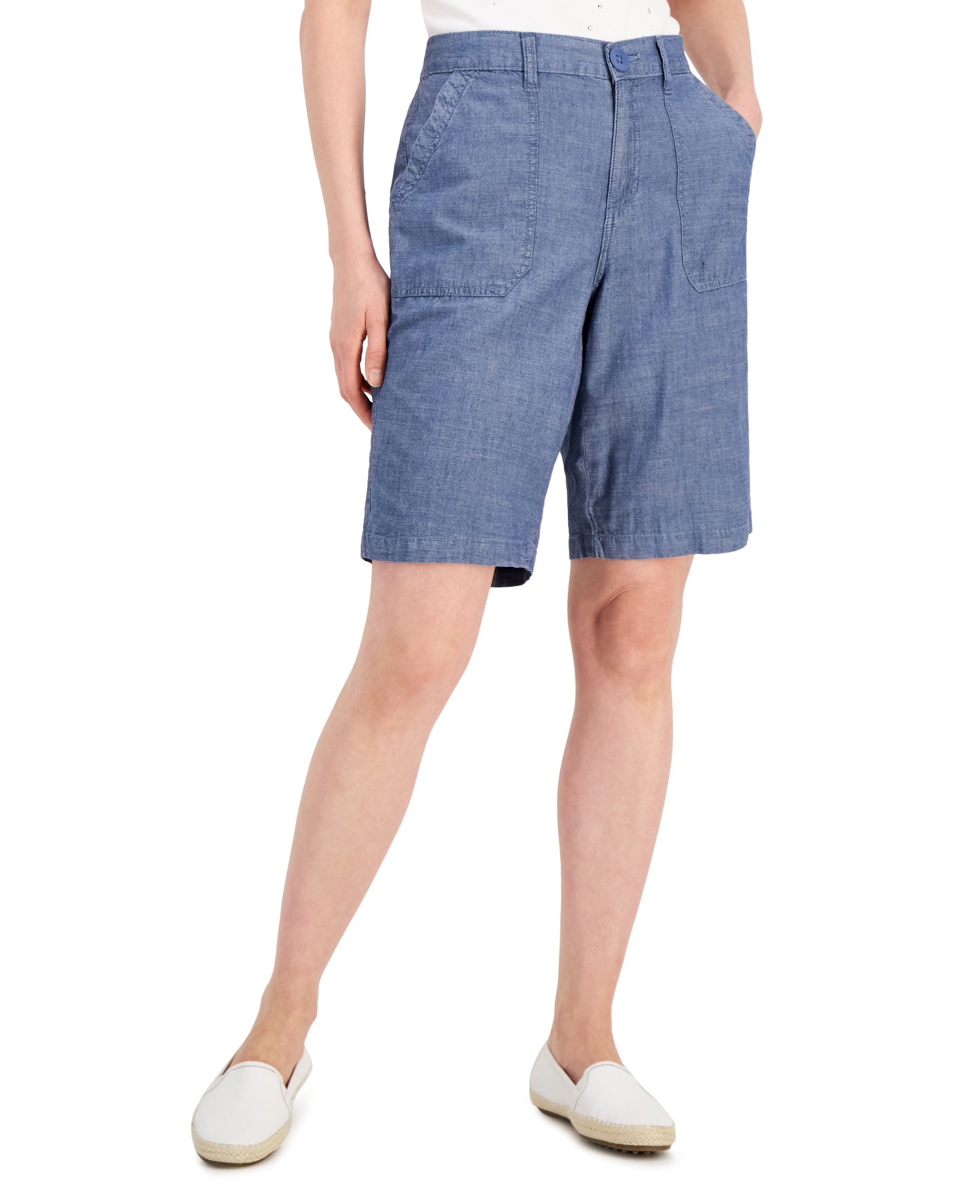 Karen Scott Womens Cotton Premium Shorts