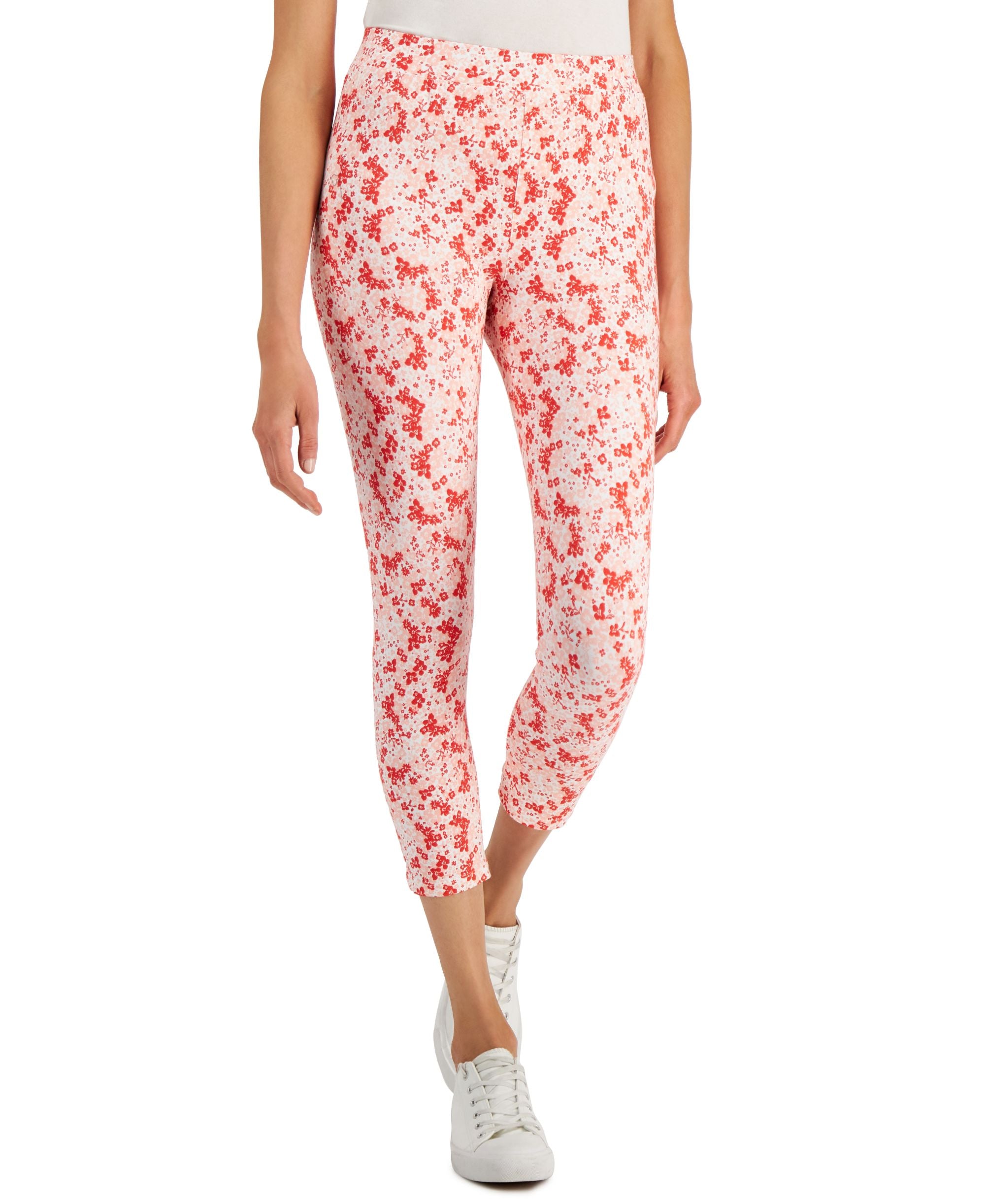 Style & Co Floral Print Capri-Length Leggings