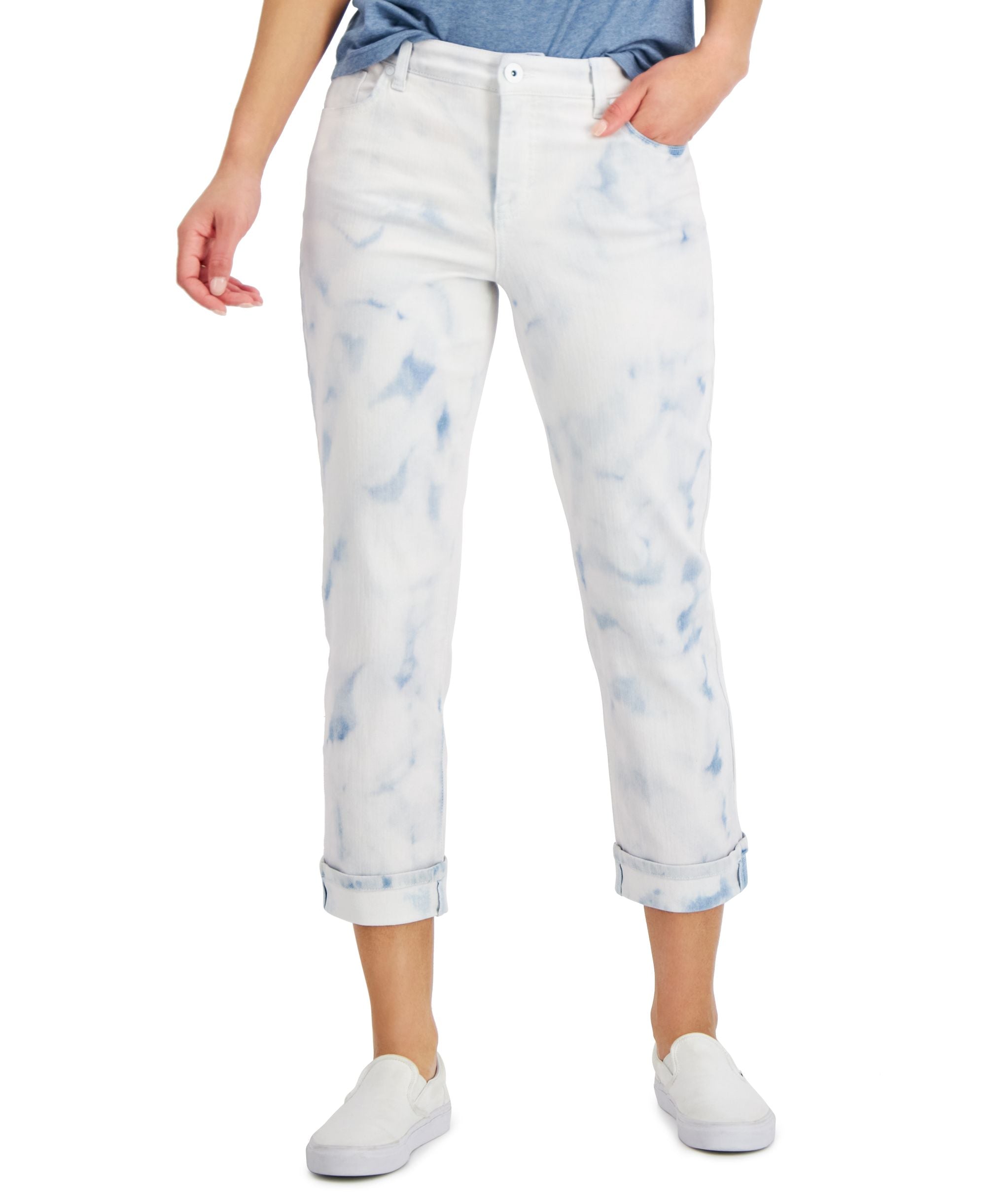 Curvy Cuffed Capri-Length Premium Jeans