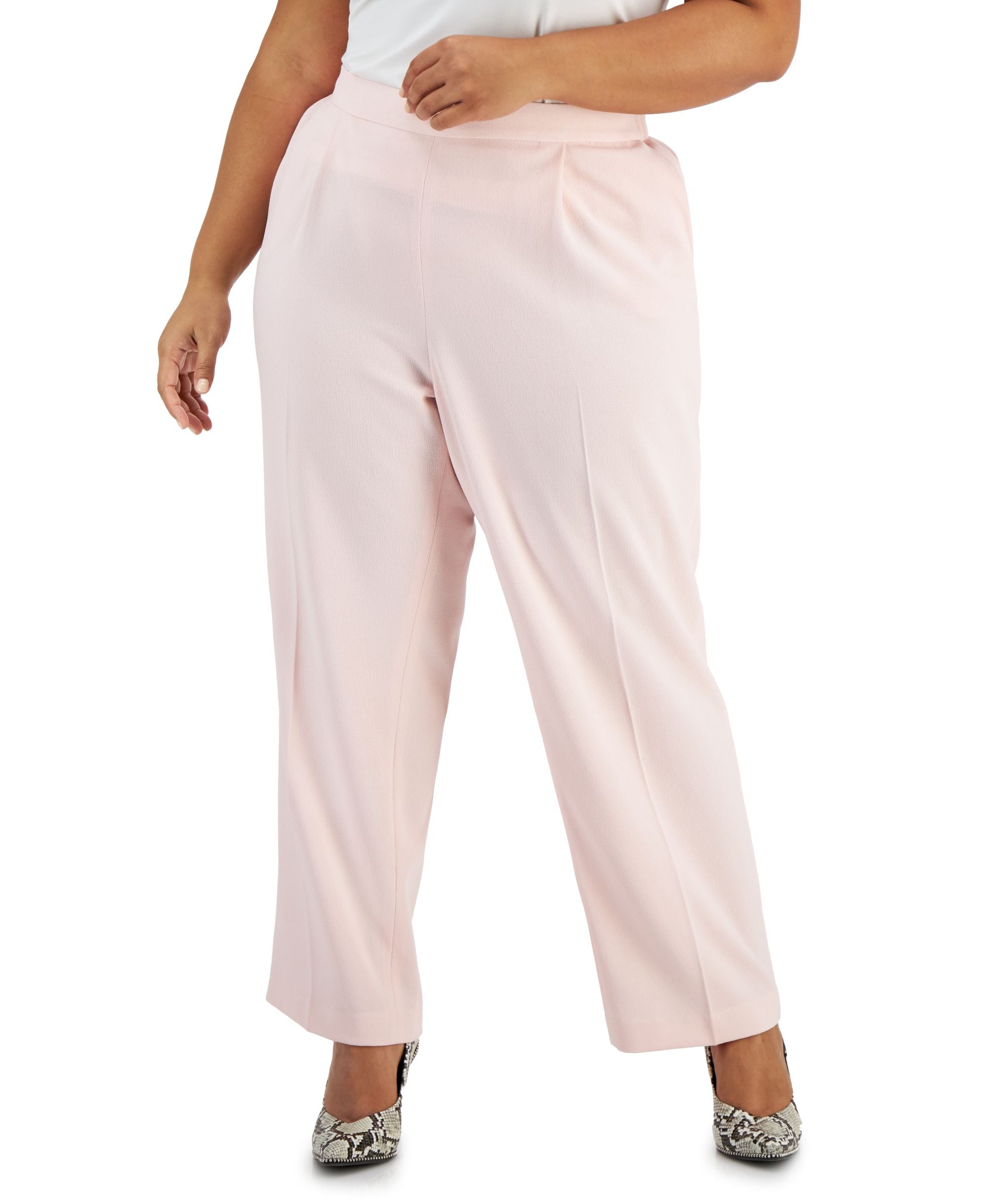 Bar III Plus Size Solid Comfort-Waist Signature Pants