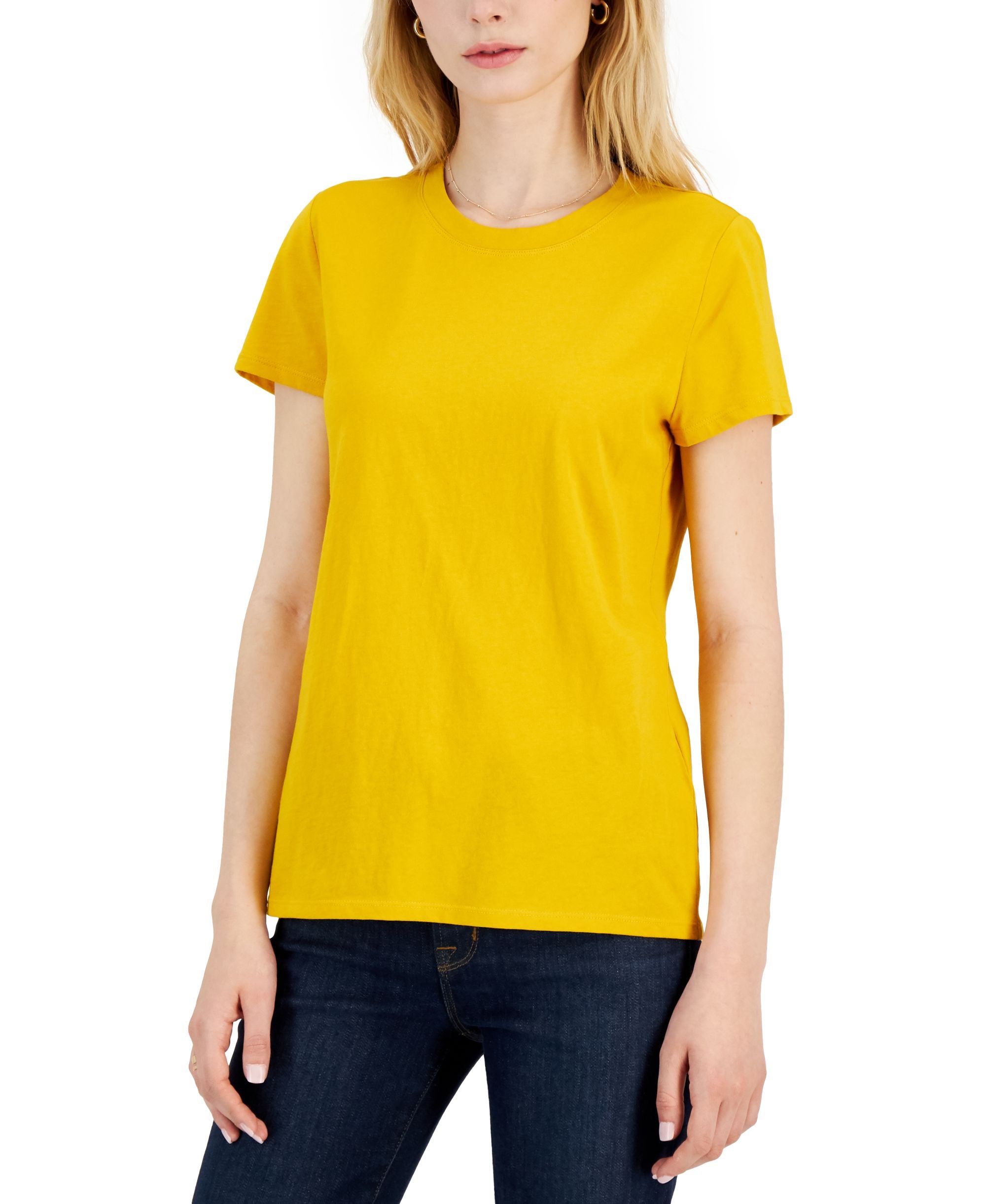 Women's Slim-Cut Fit Crewneck Premium Top