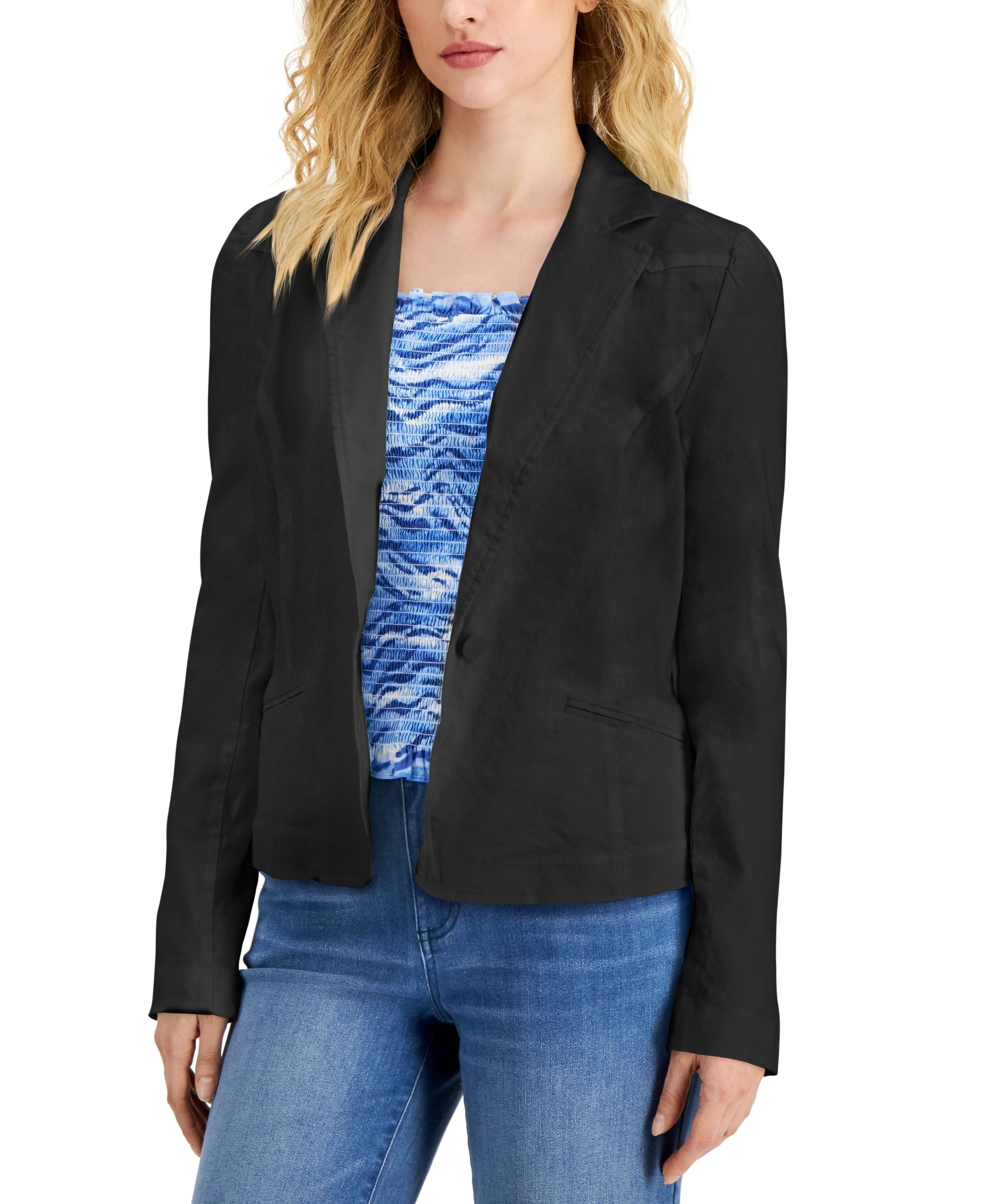 INC International Concepts Womens Puff-Sleeve Jacket