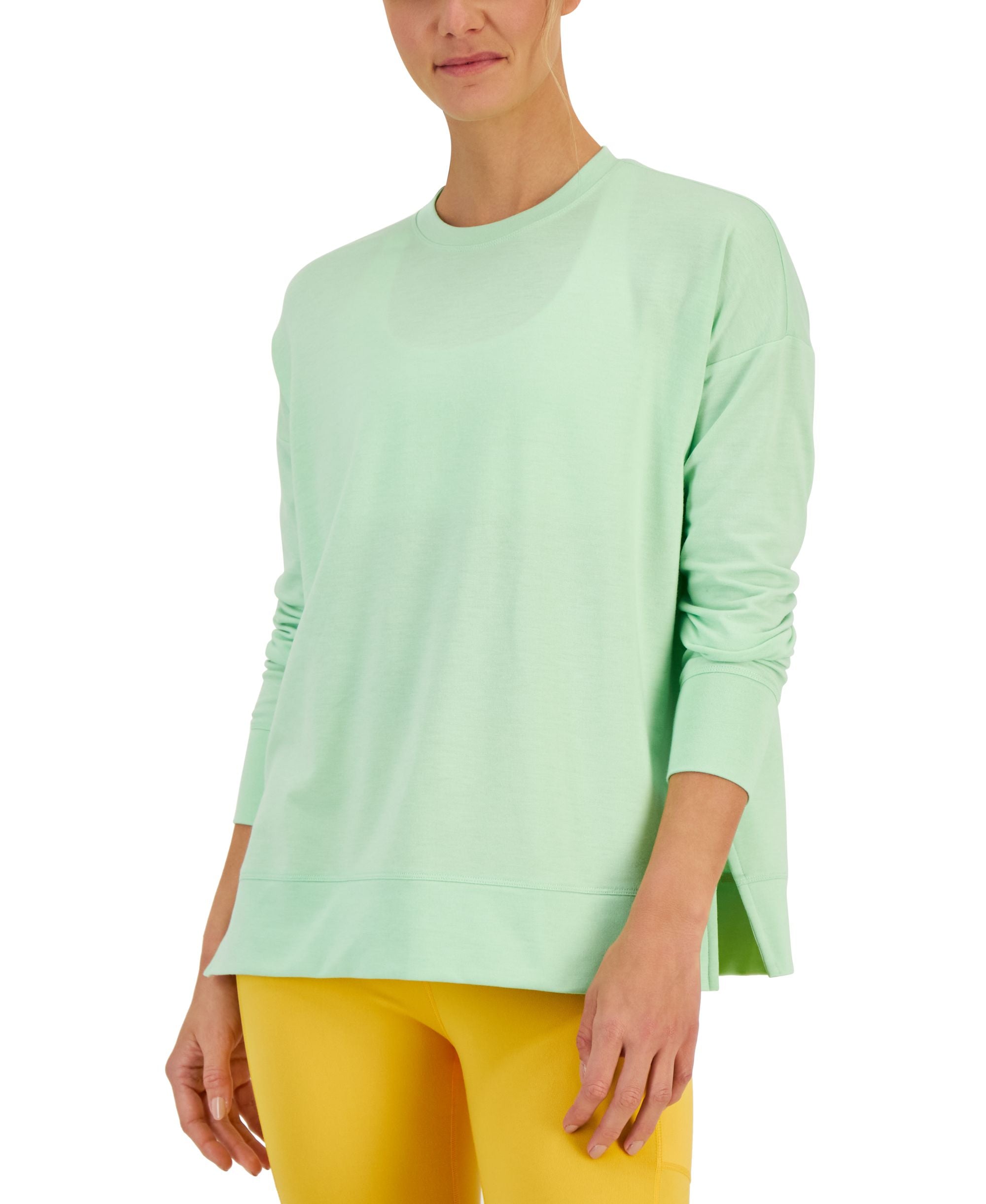 ID Ideology Womens Performance Solid Crewneck Premium Top