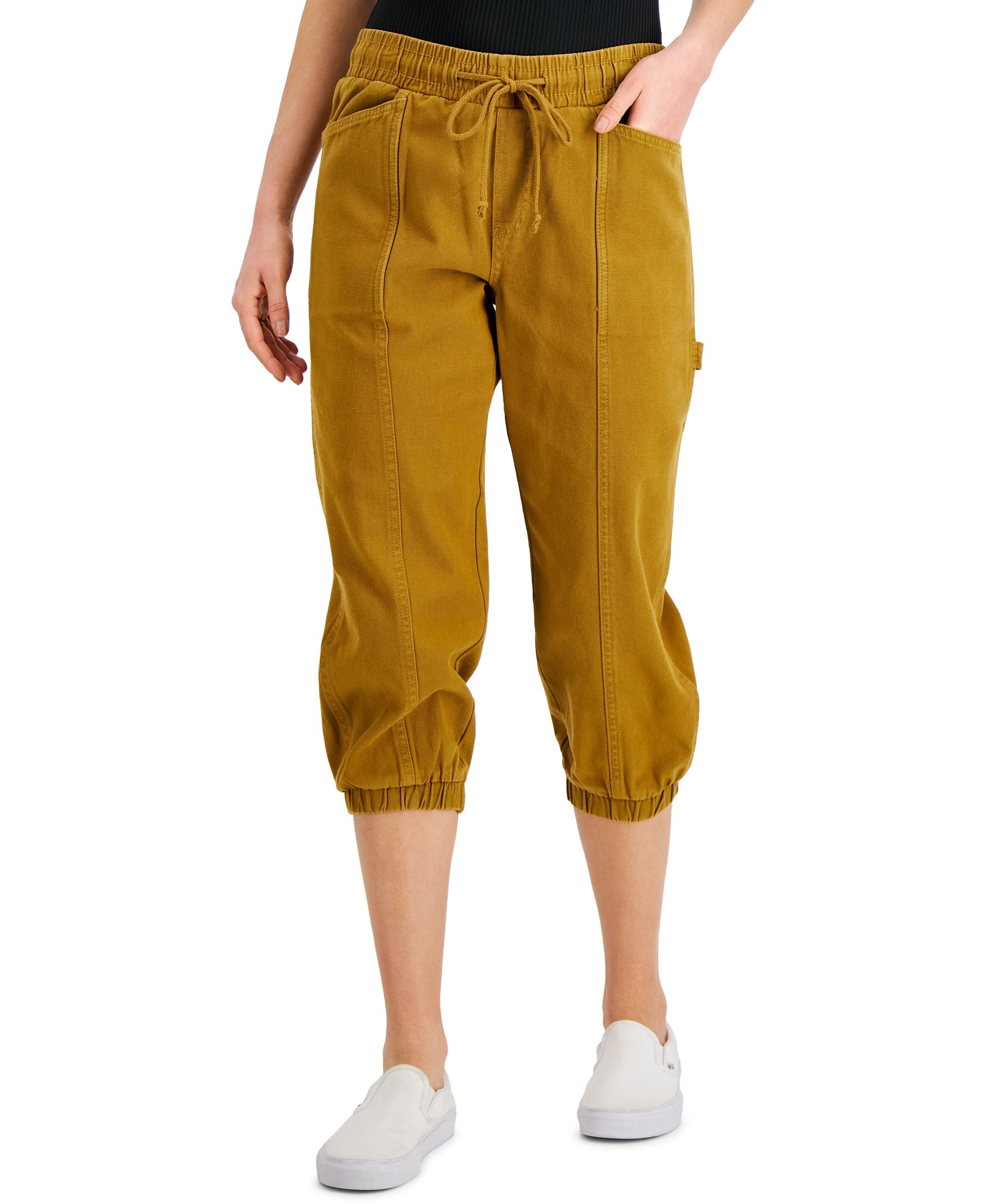 Style & Co Womens Twill Cropped Utility Signature Pants