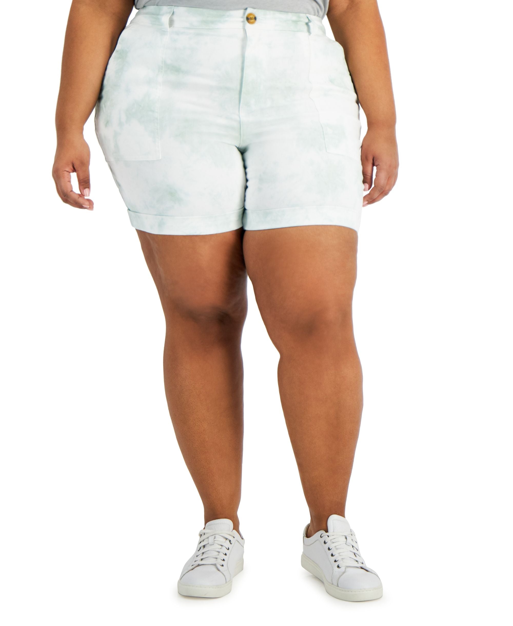 Style & Co Plus Size Roll Cuff Bermuda Premium Shorts