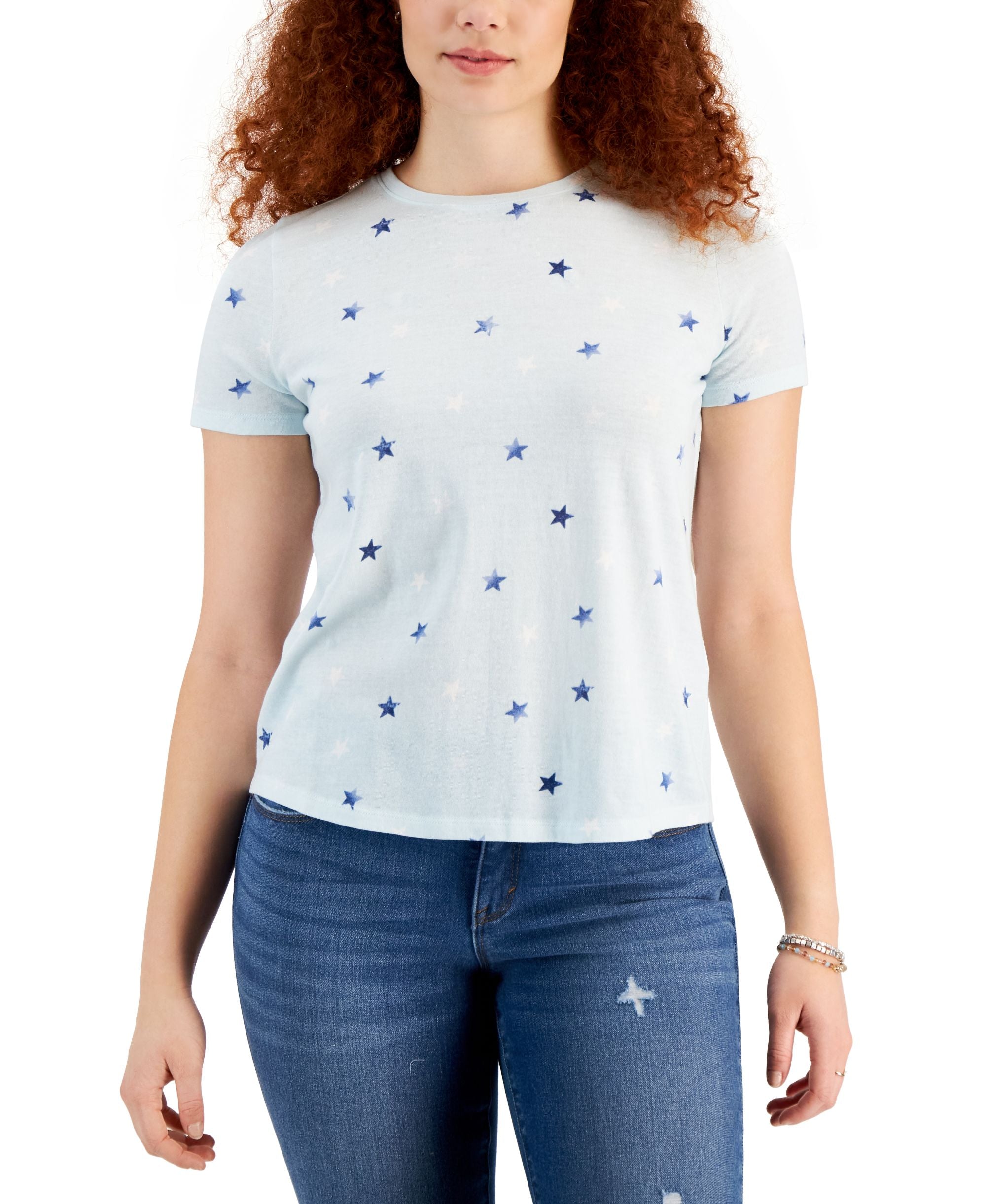 Style & Co Cotton Printed T-Modern Shirt