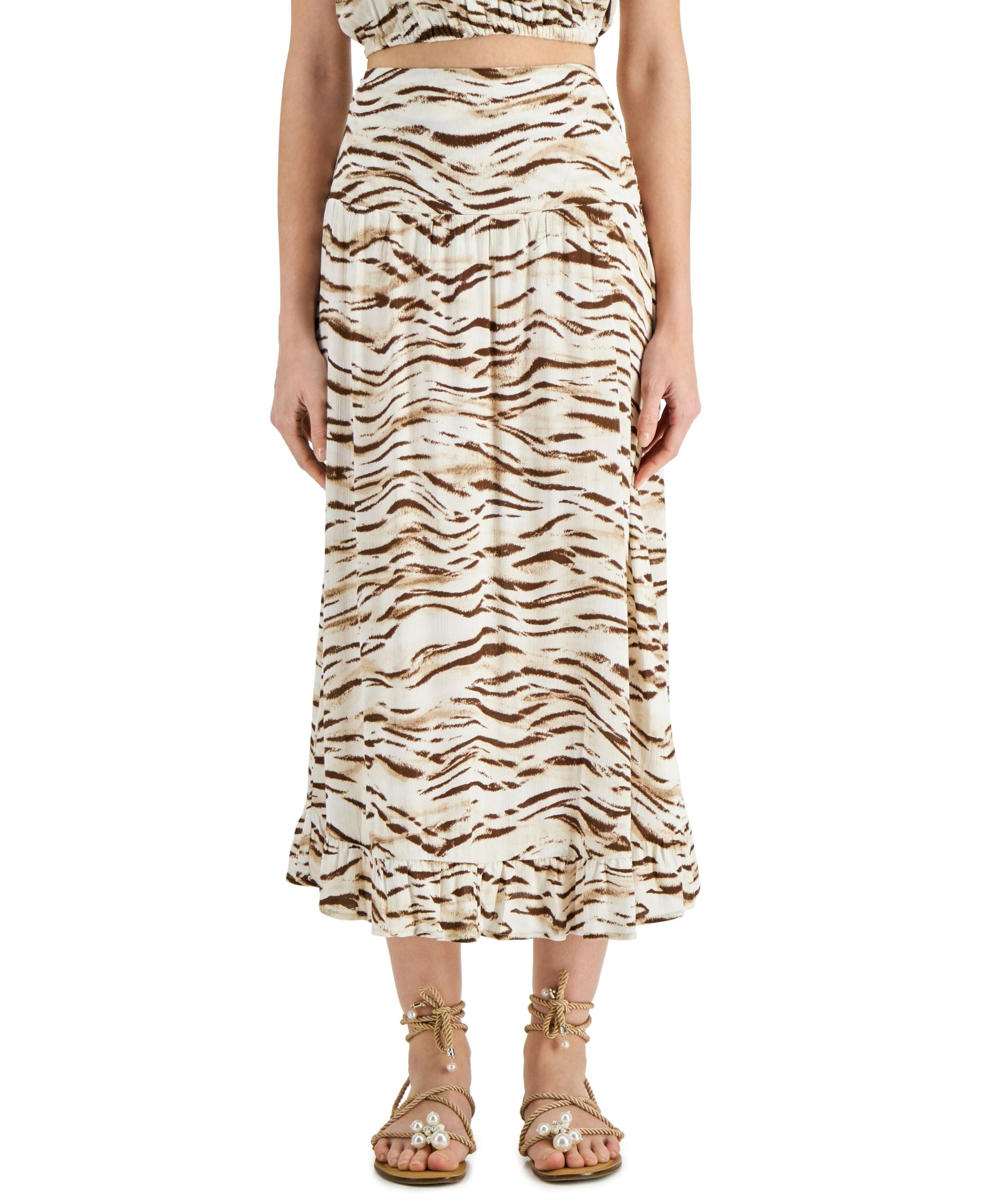 INC International Concepts Womens Printed Midi Modern Skirt