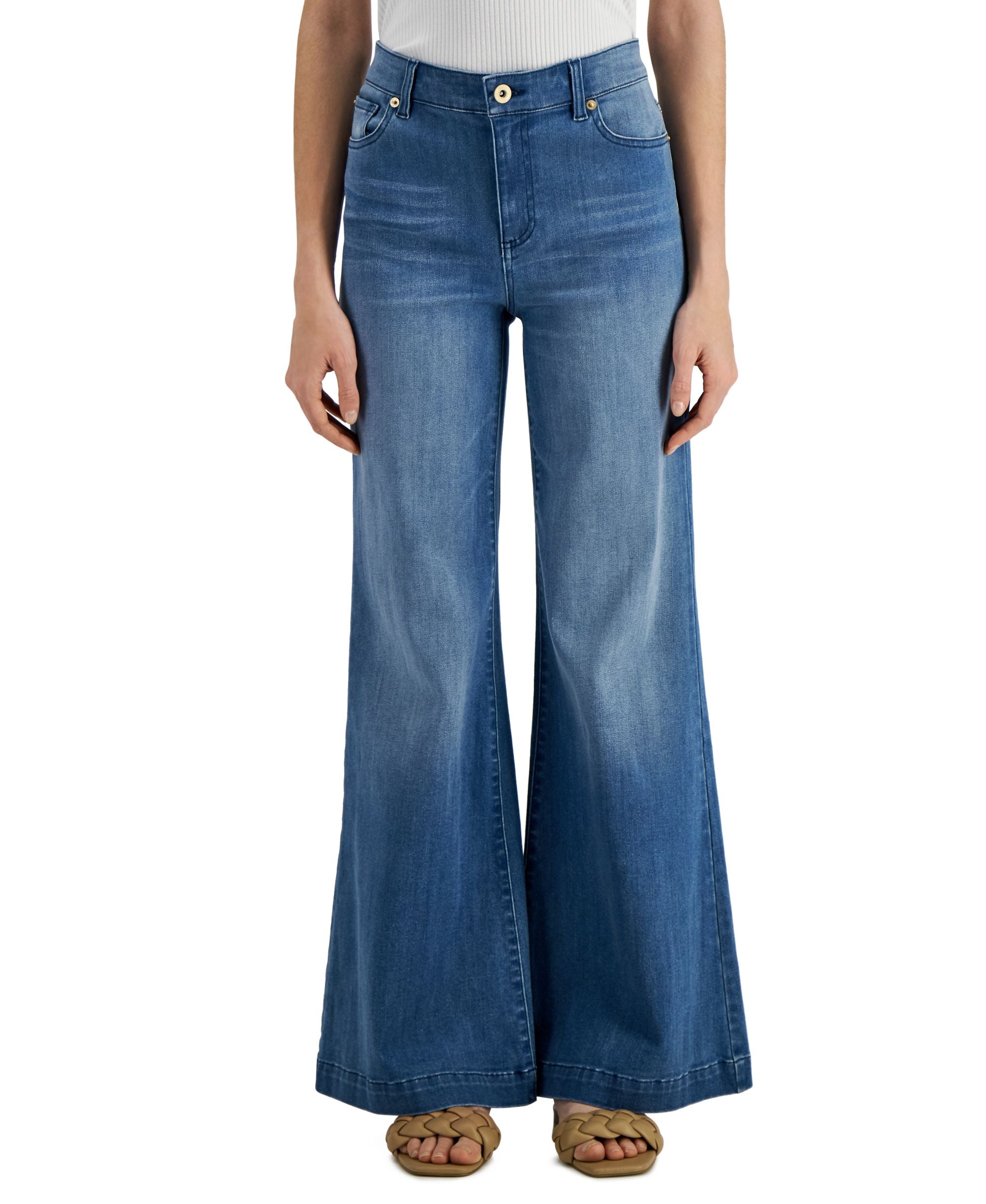 INC International Concepts Womens High Rise Wide-Leg Jean