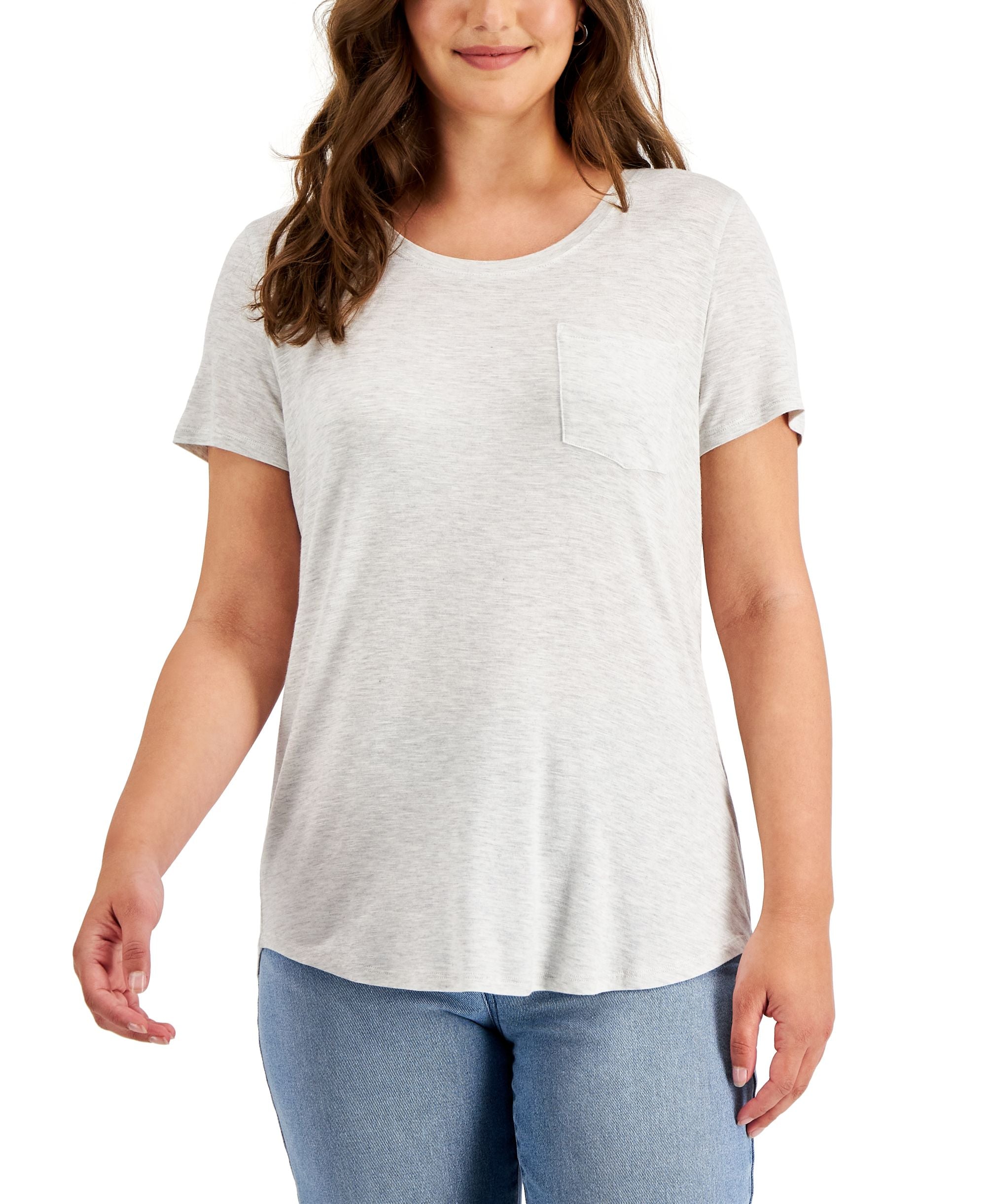 Style & Co Womens Scoop Neck Premium Top