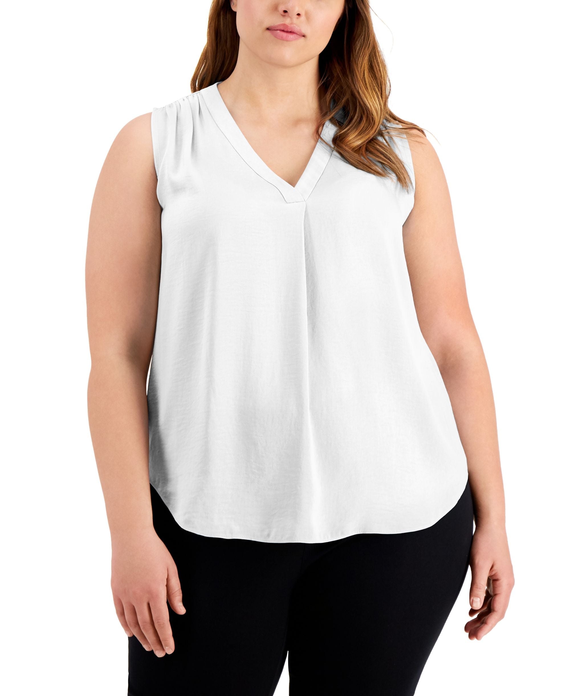 Alfani Plus Size V Neck Premium Top
