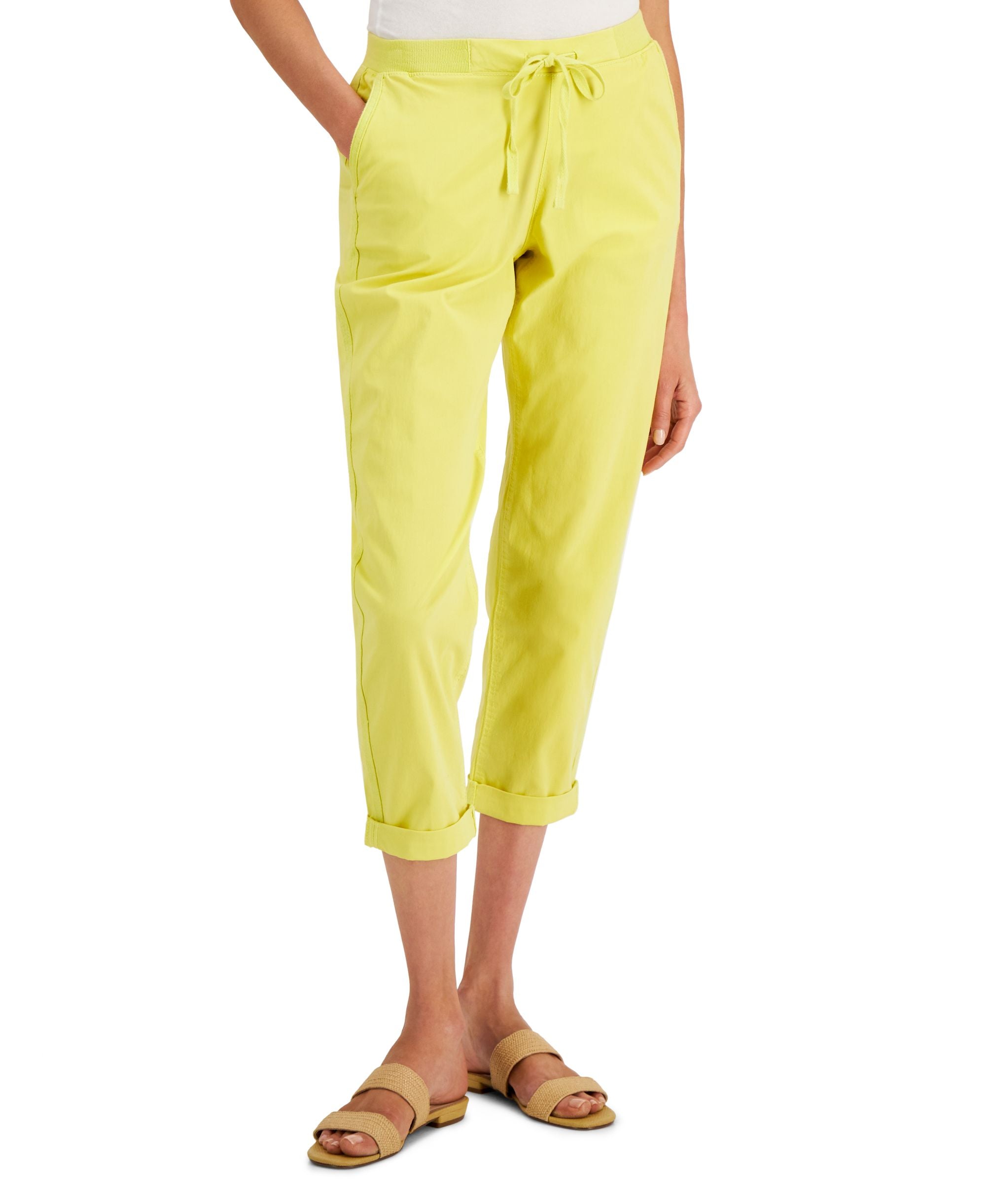 Style & Co Comfort-Waist Cuffed Utility Signature Pants