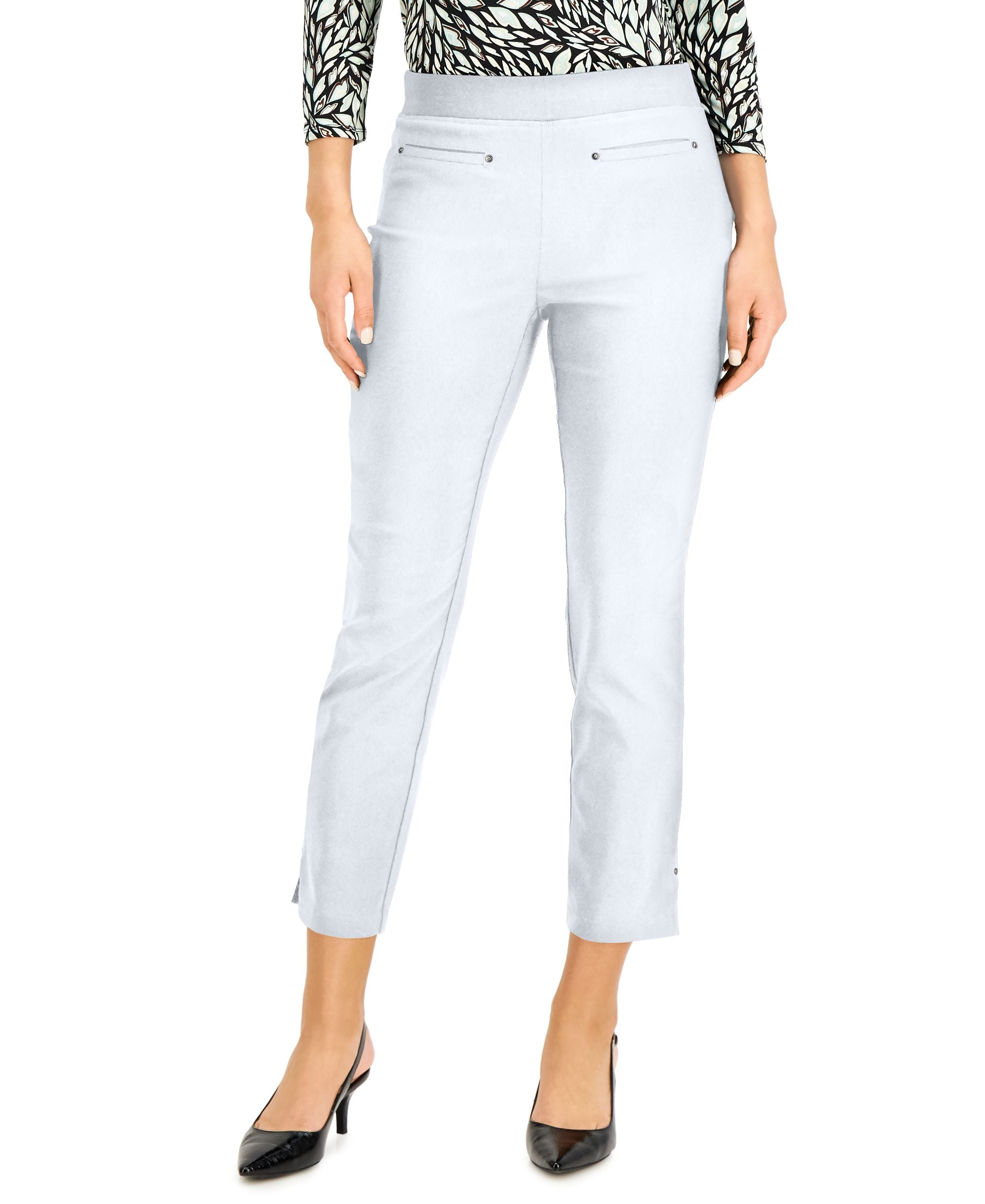 JM Collection Petite Tummy Control Comfort-Waist Ankle Signature Pants