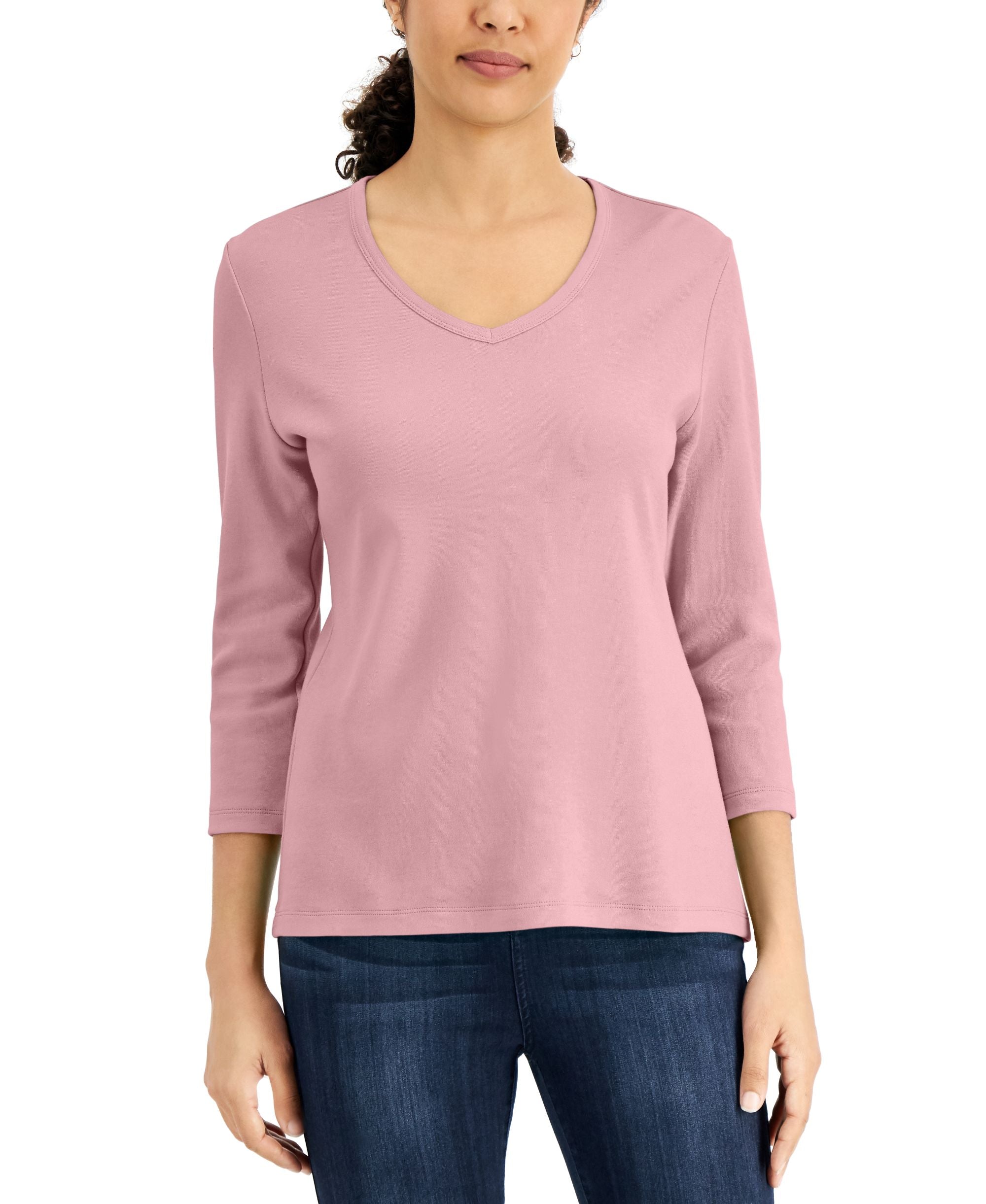 V-Neck 3/4-Sleeve Premium Top