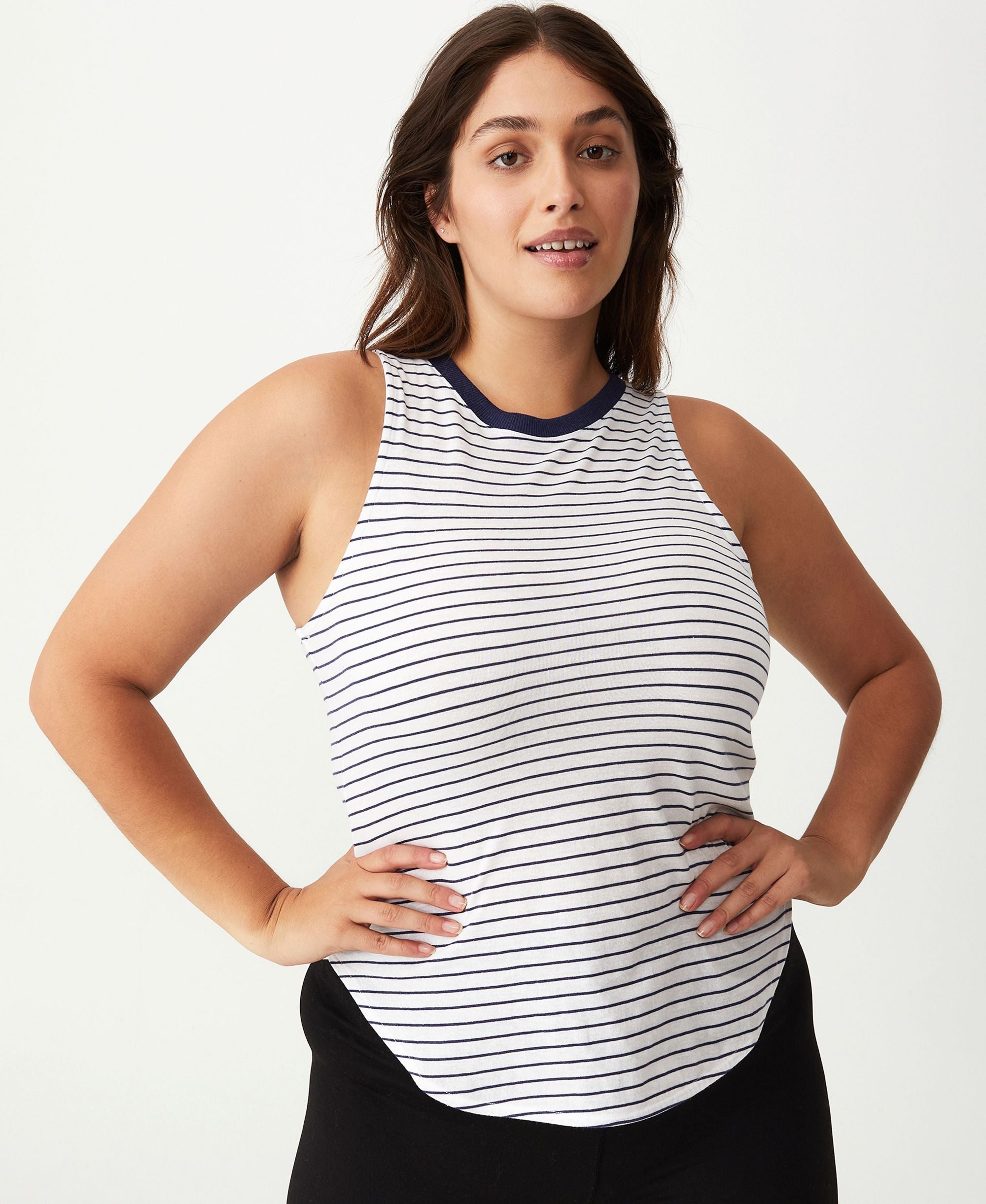 Cotton On Womens Performance Curve Hem Tank