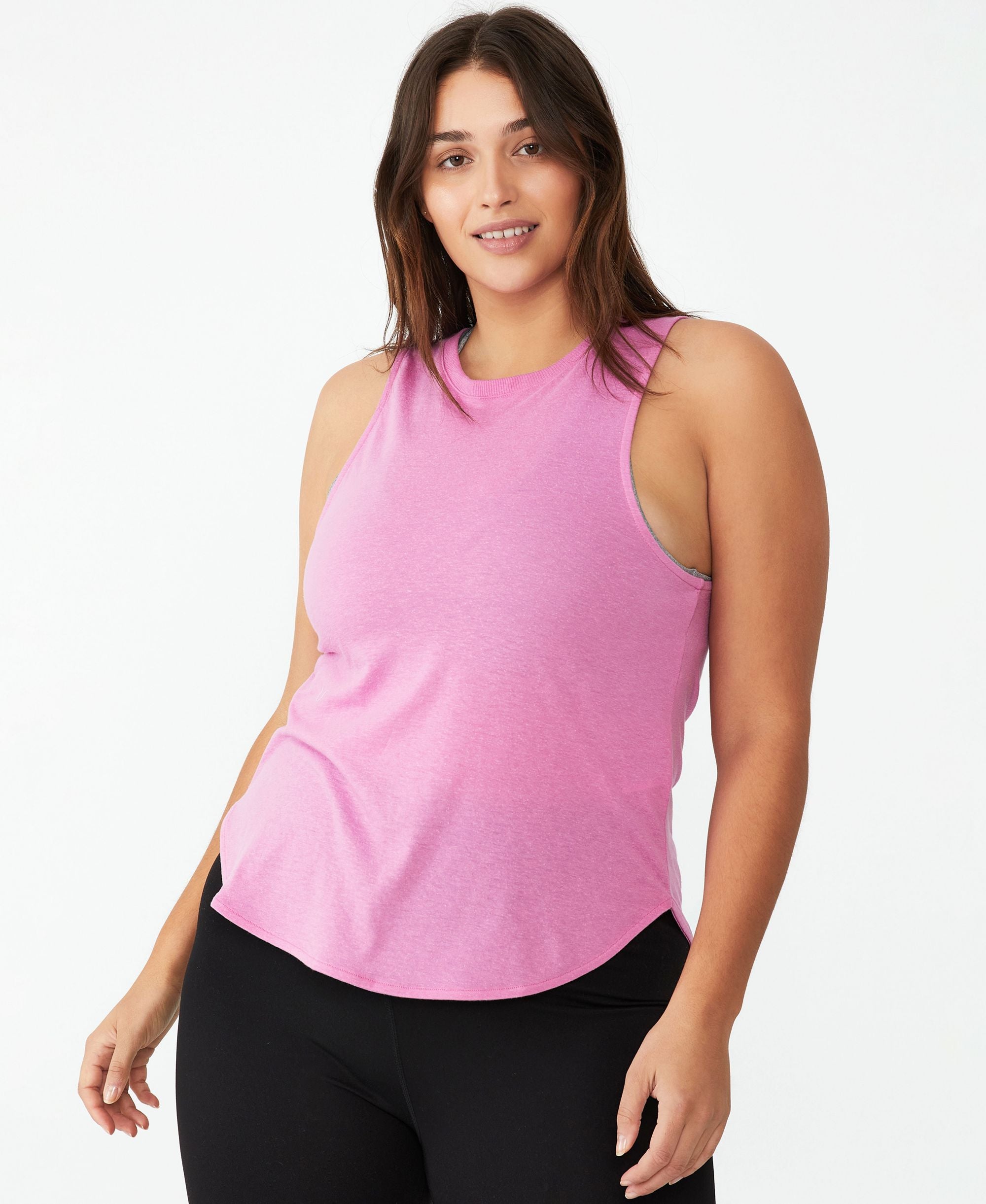 Cotton On Womens Performance Curve Hem Tank
