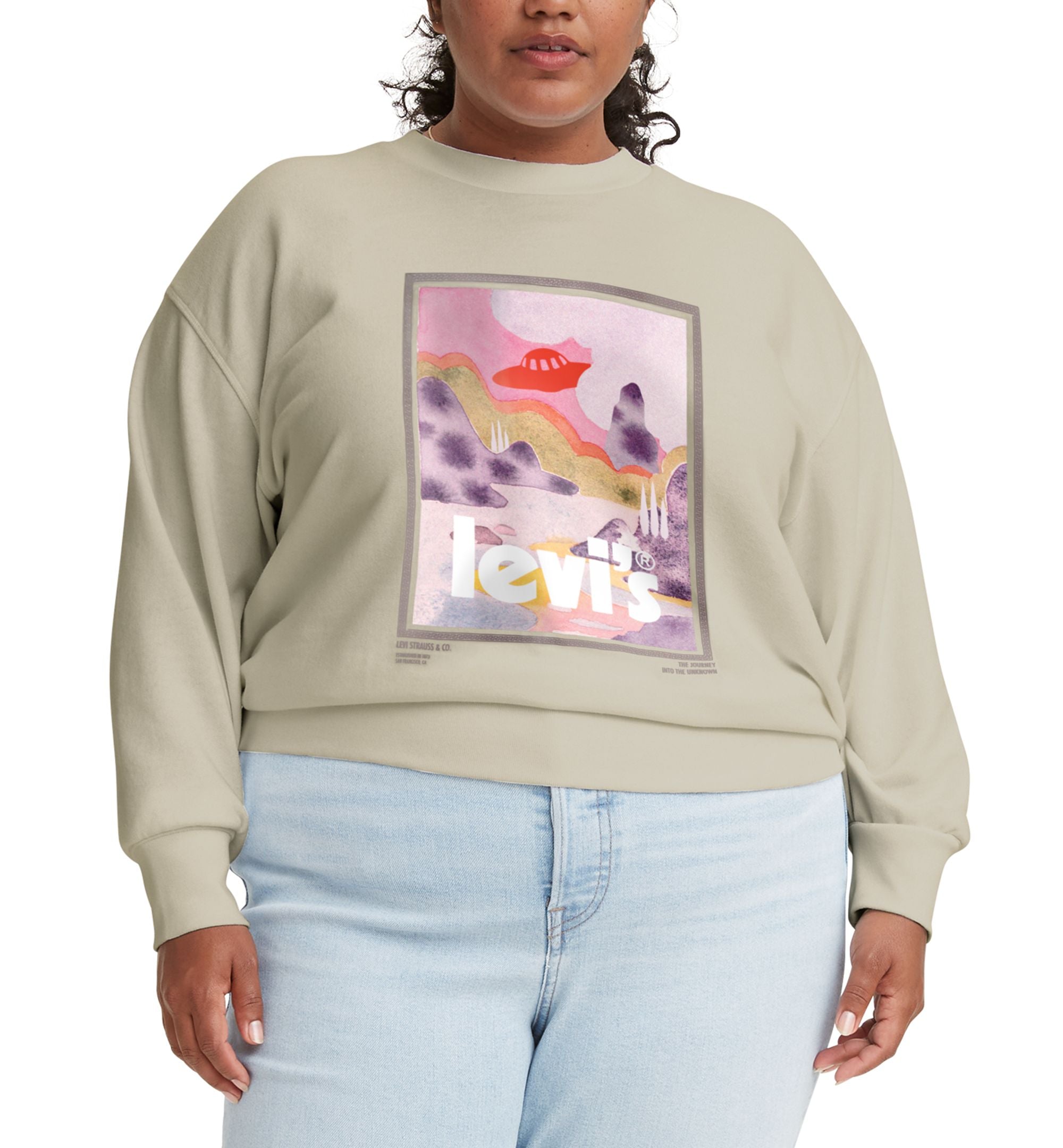 Levis Modern Plus Size Spacey Landscape Graphic Standard Sweatshirt