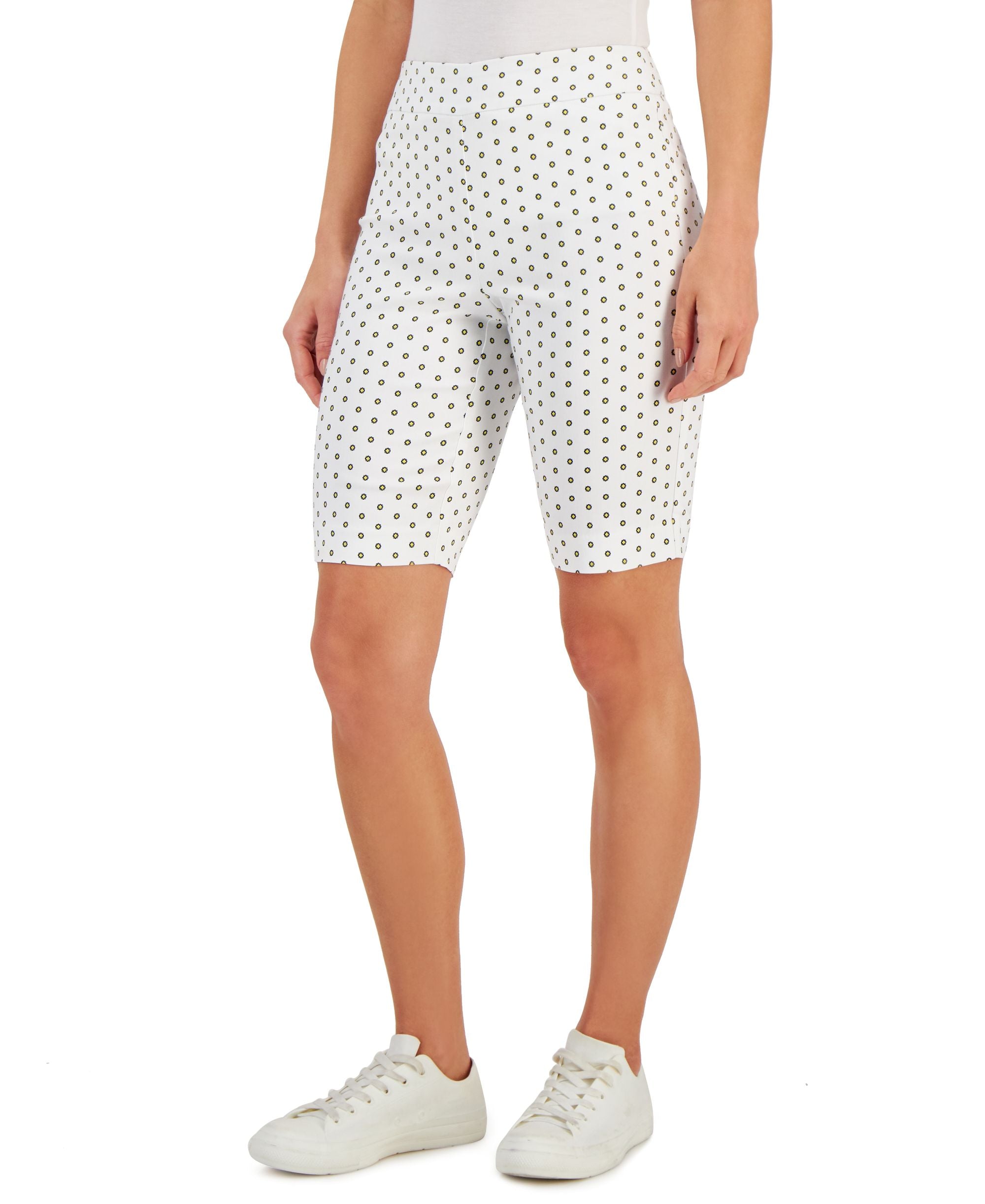 Charter Club Womens Floral Print Fitted Premium Shorts