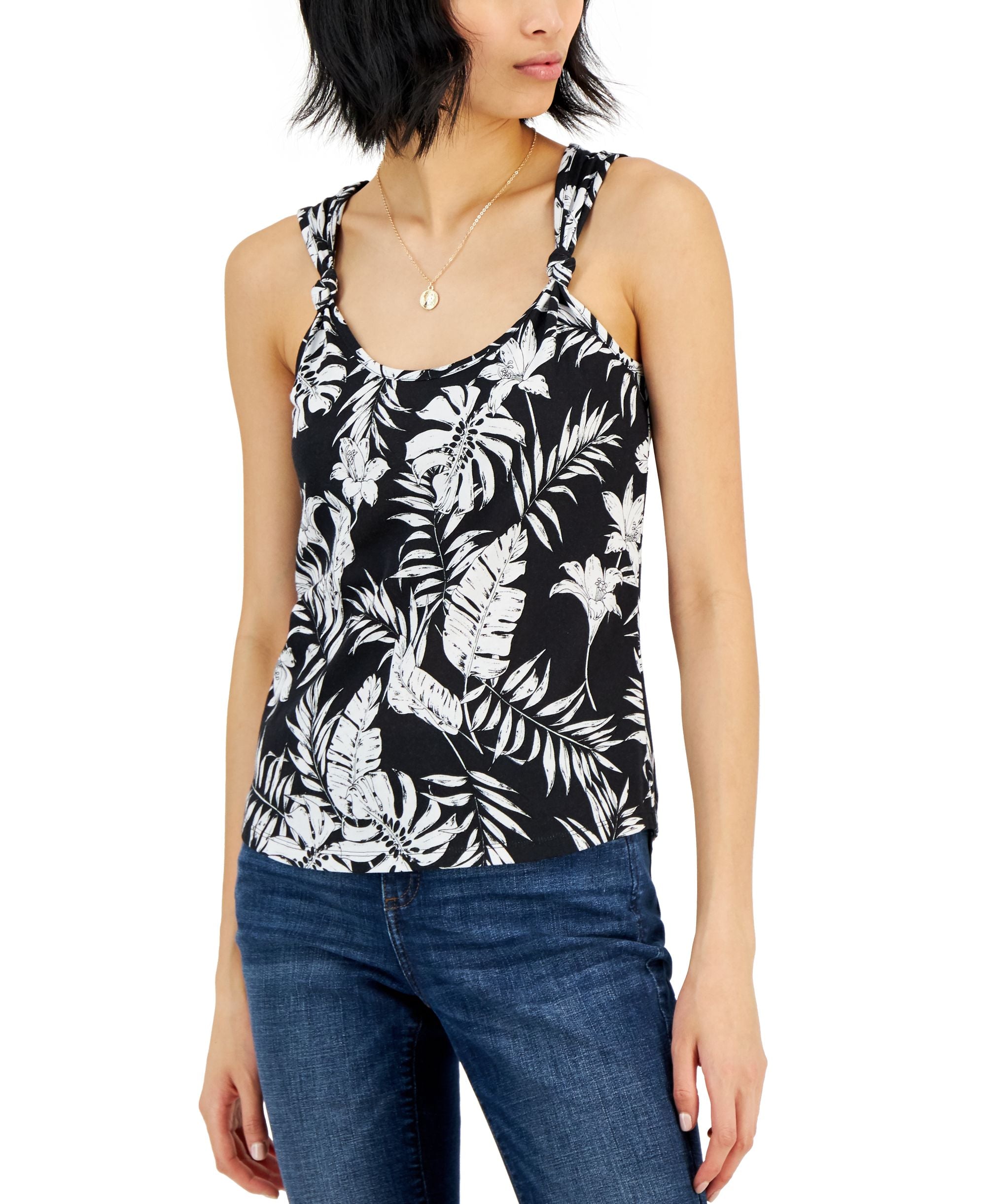 INC International Concepts Womens Knot Strap Premium Top