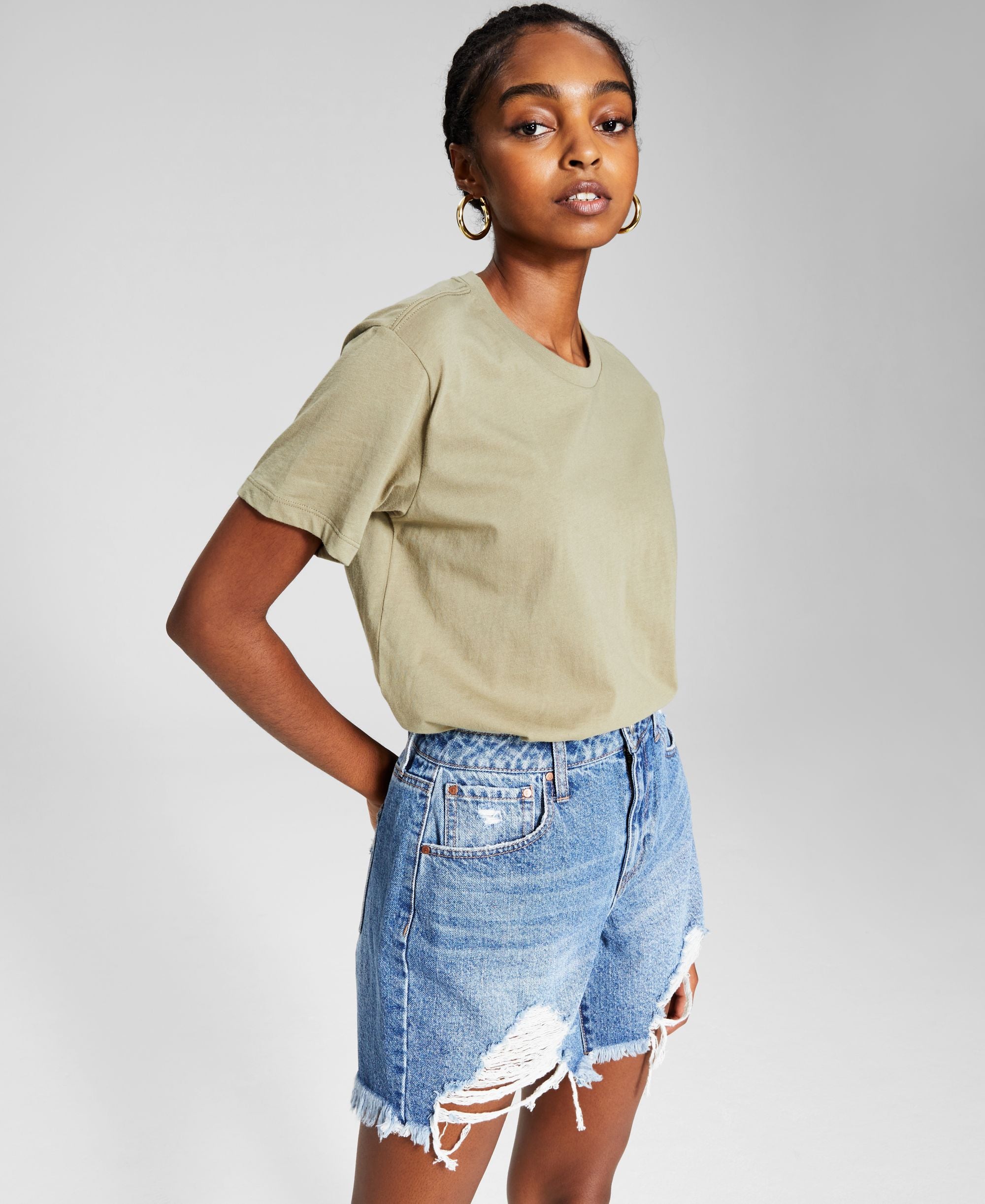 Now This Womens Cotton Boyfriend T-Modern Shirt