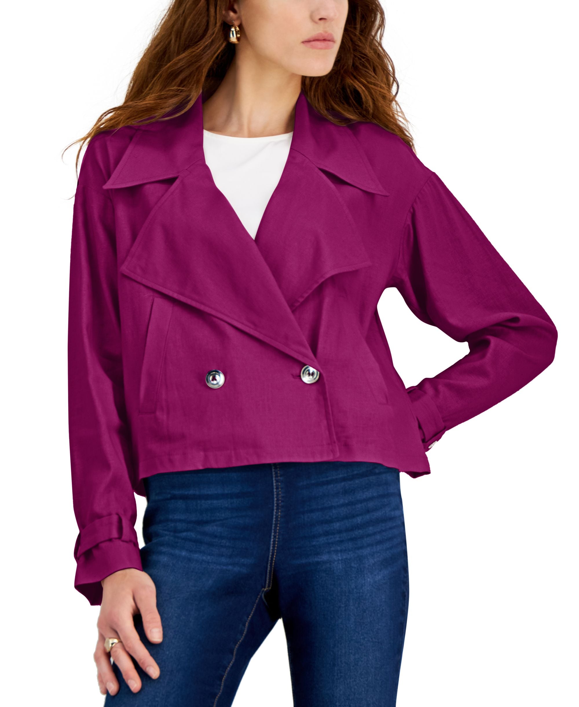 INC International Concepts Womens Double Breasted Jacket