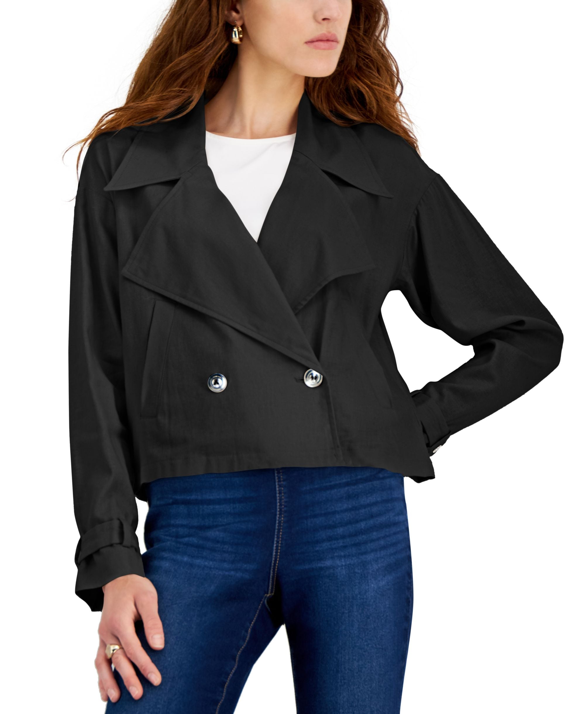 INC International Concepts Womens Double Breasted Jacket