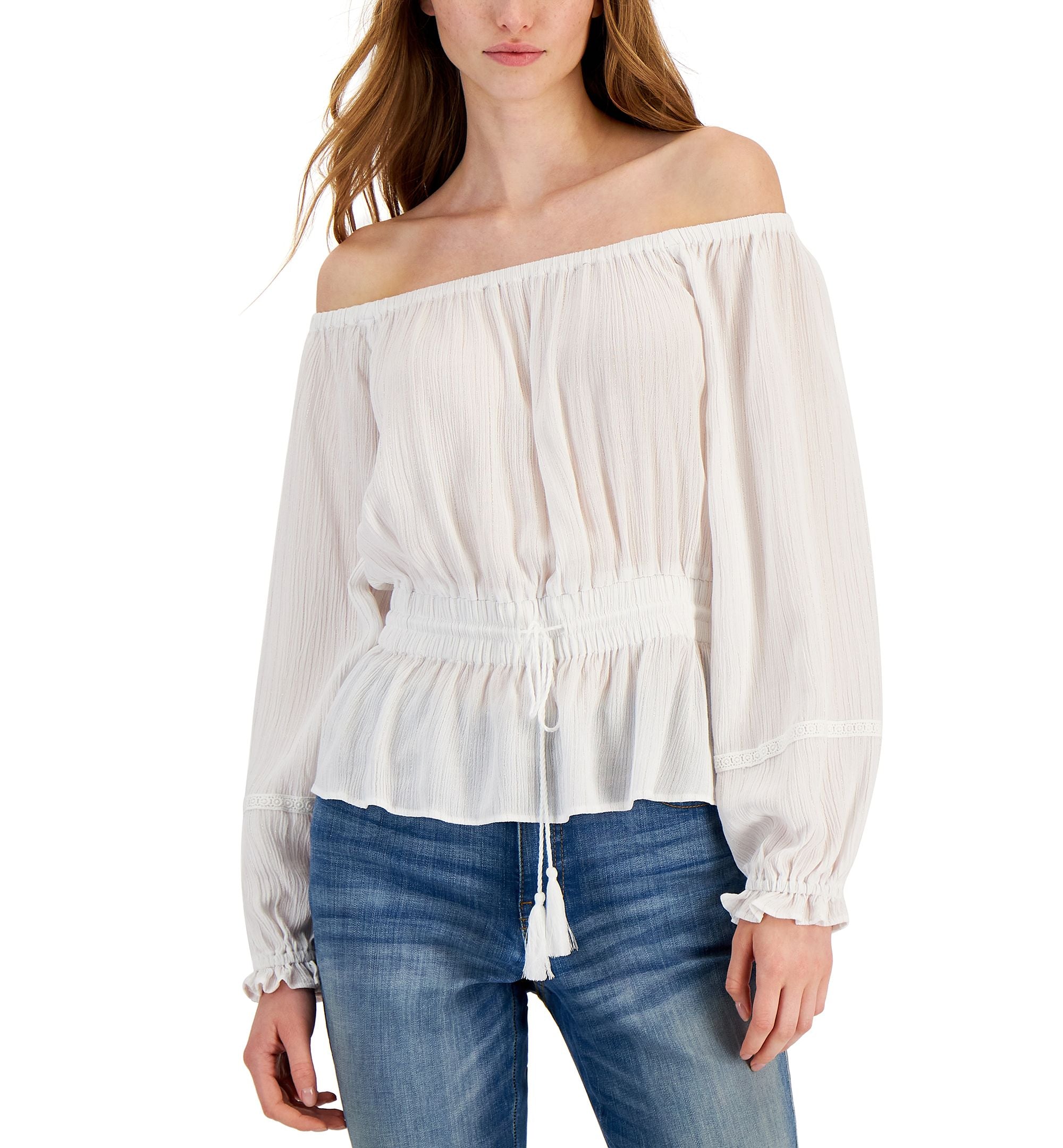 INC International Concepts Womens Metallic Detail Premium Top