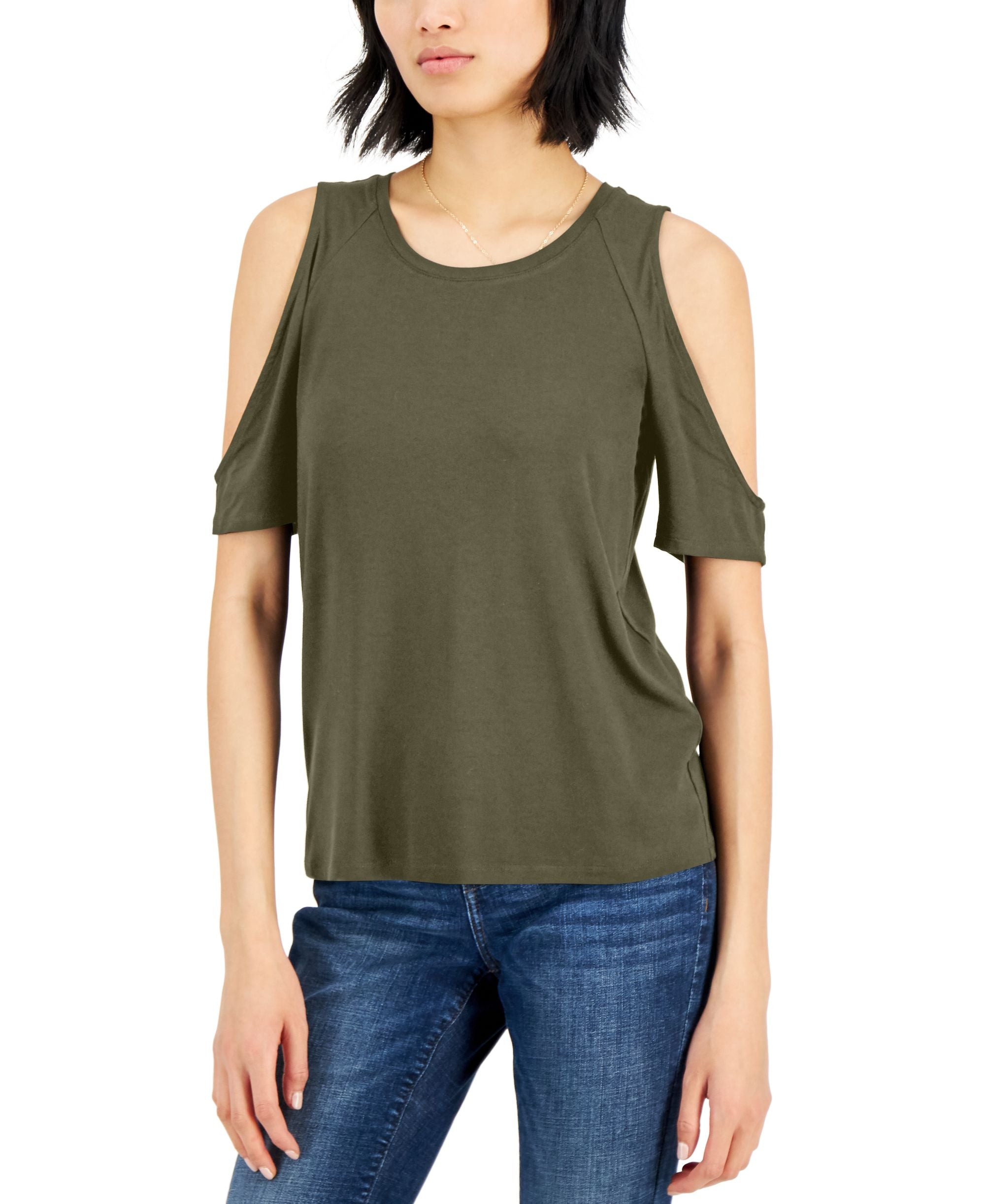 INC International Concepts Womens Cold Shoulder T-Modern Shirt